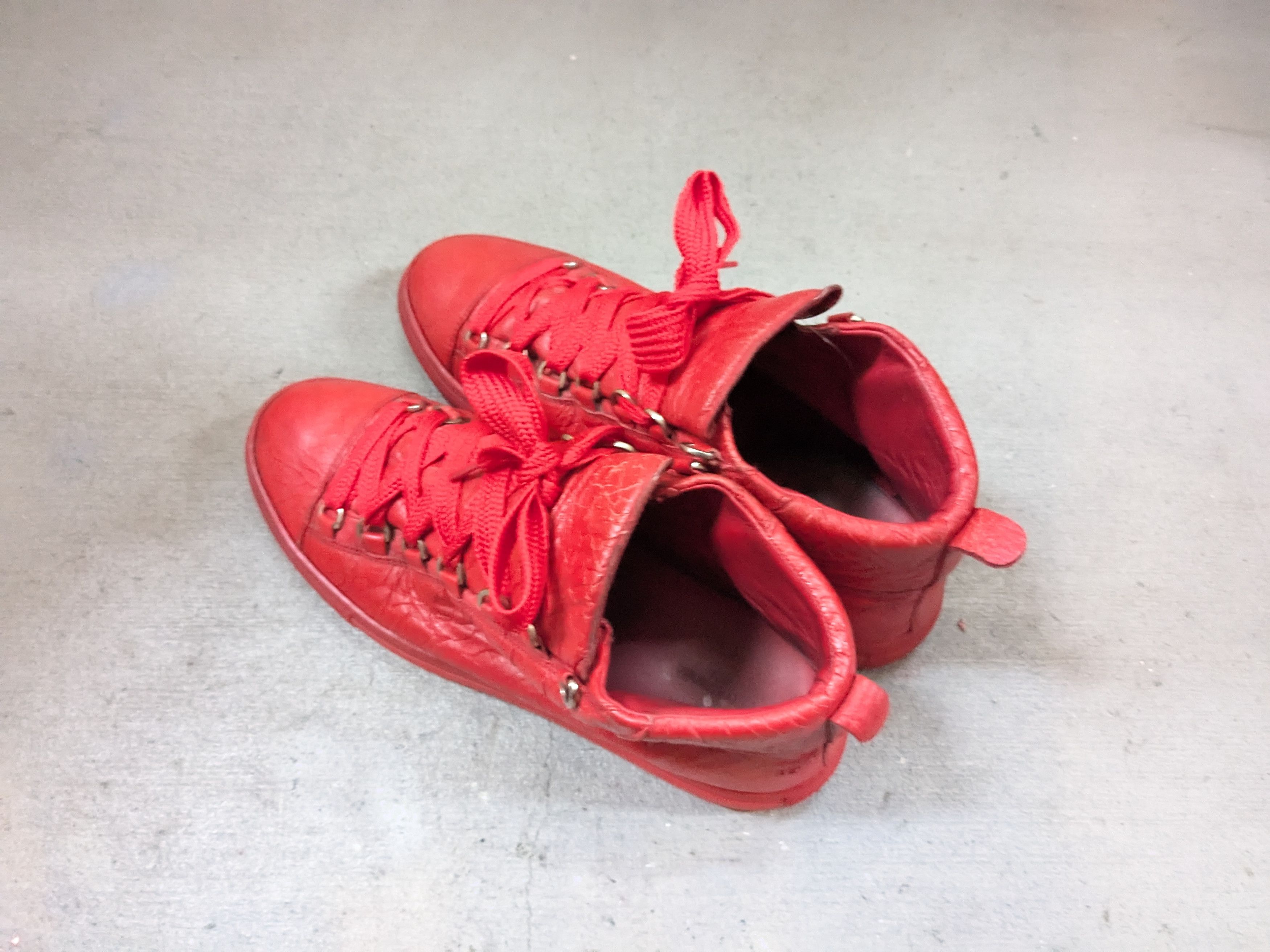 Balenciaga Balenciaga Arena Red 11 Leather High Tops Size US 11 / EU 44 - 13 Thumbnail