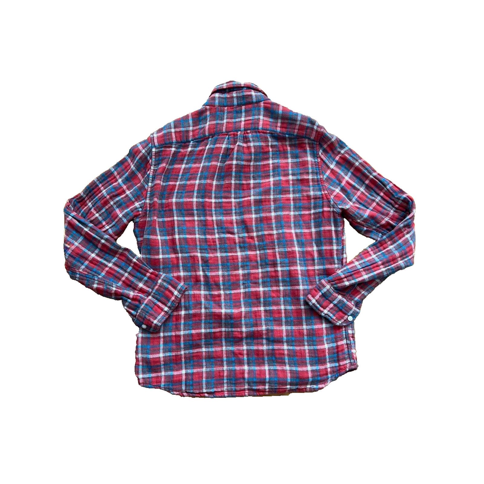 Faherty Faherty Red Checked Shirt Size S Slim Fit 100% Linen A002004 Size S / US 4 / IT 40 - 6 Thumbnail
