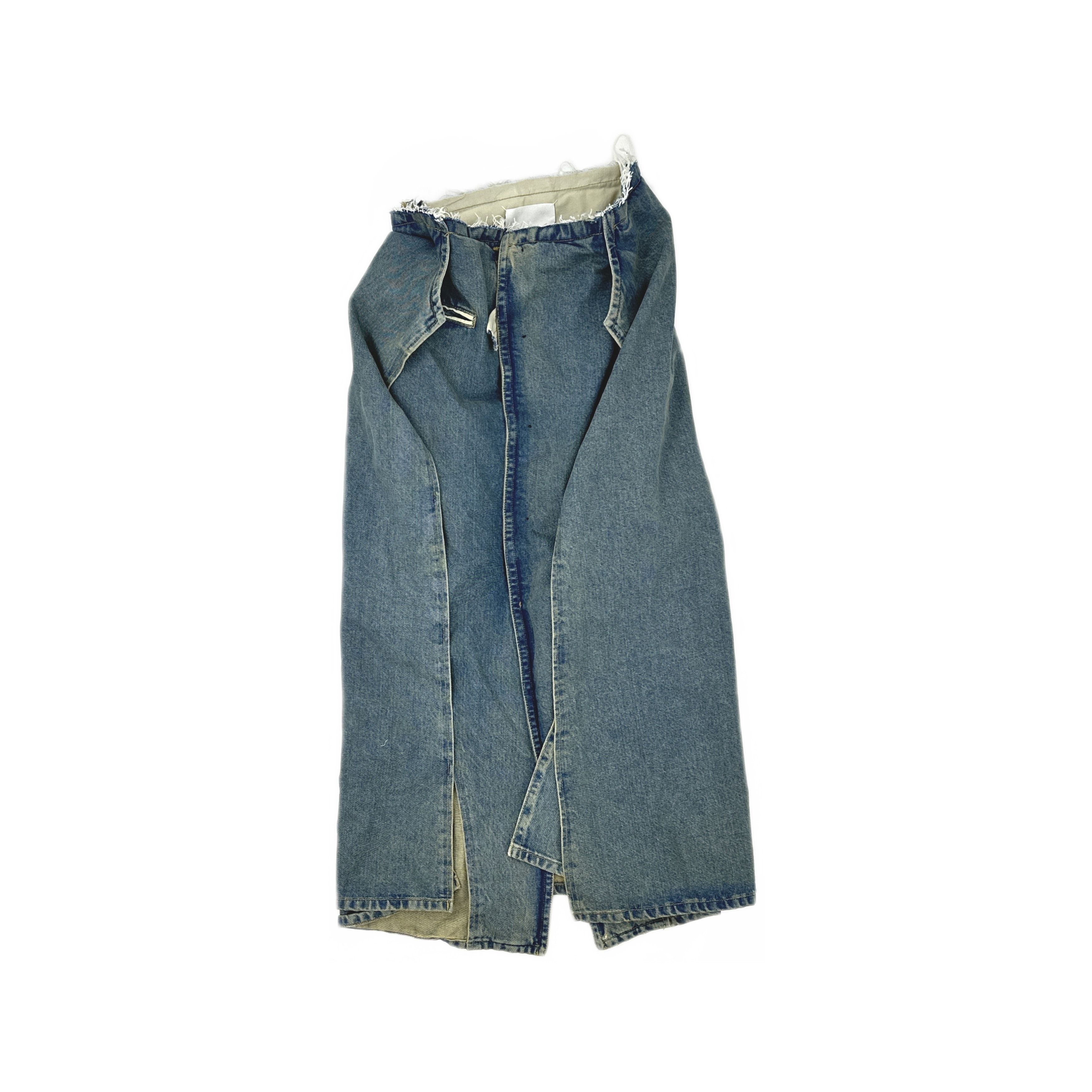 Maison Margiela Maison Margiela Distressed Denim Midi Skirt Size 38 Size 26" / US 2 / IT 38 - 1 Thumbnail