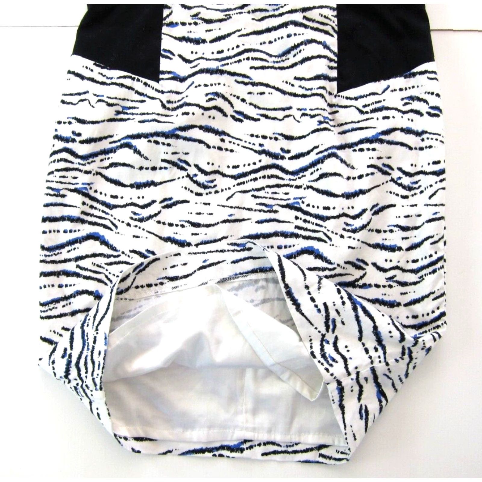 French Connection French Connection White Black Stripe Stretch Empire Waist Sheath Dress 10 Size L / US 10 / IT 46 - 6 Thumbnail