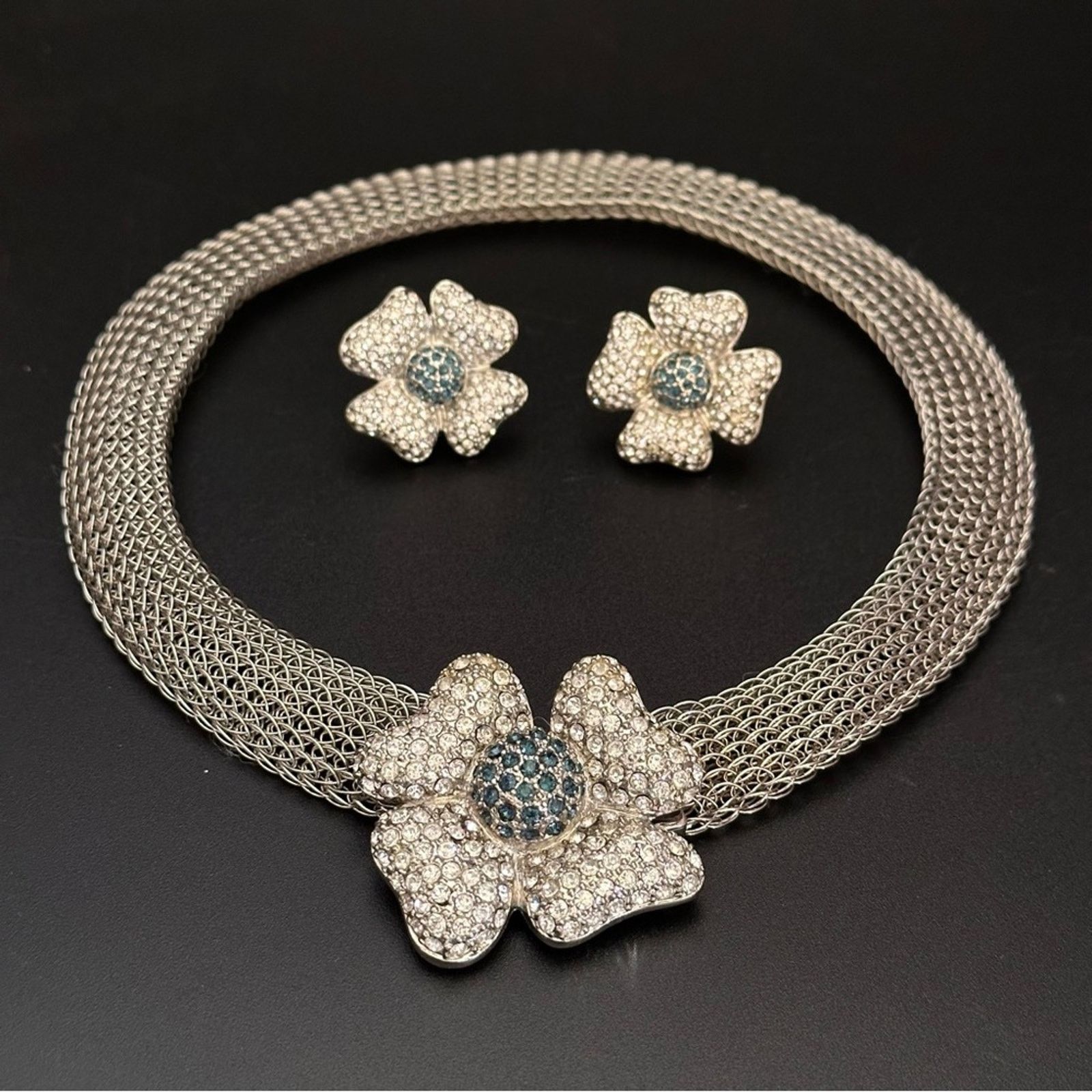 Other Vintage 90's Silver Cage Choker Set Size ONE SIZE - 3 Thumbnail