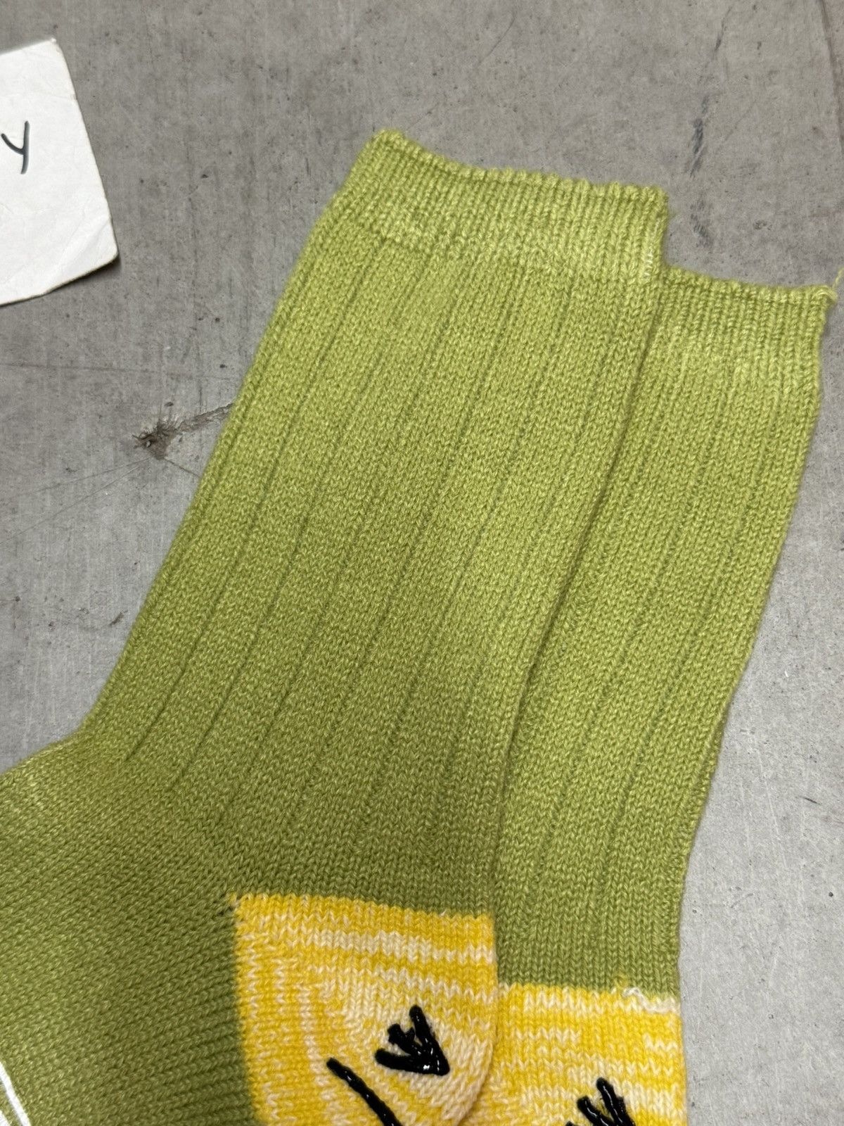 Imran Potato Imran Potato Happy Heel Knit Socks Green Size ONE SIZE - 3 Thumbnail