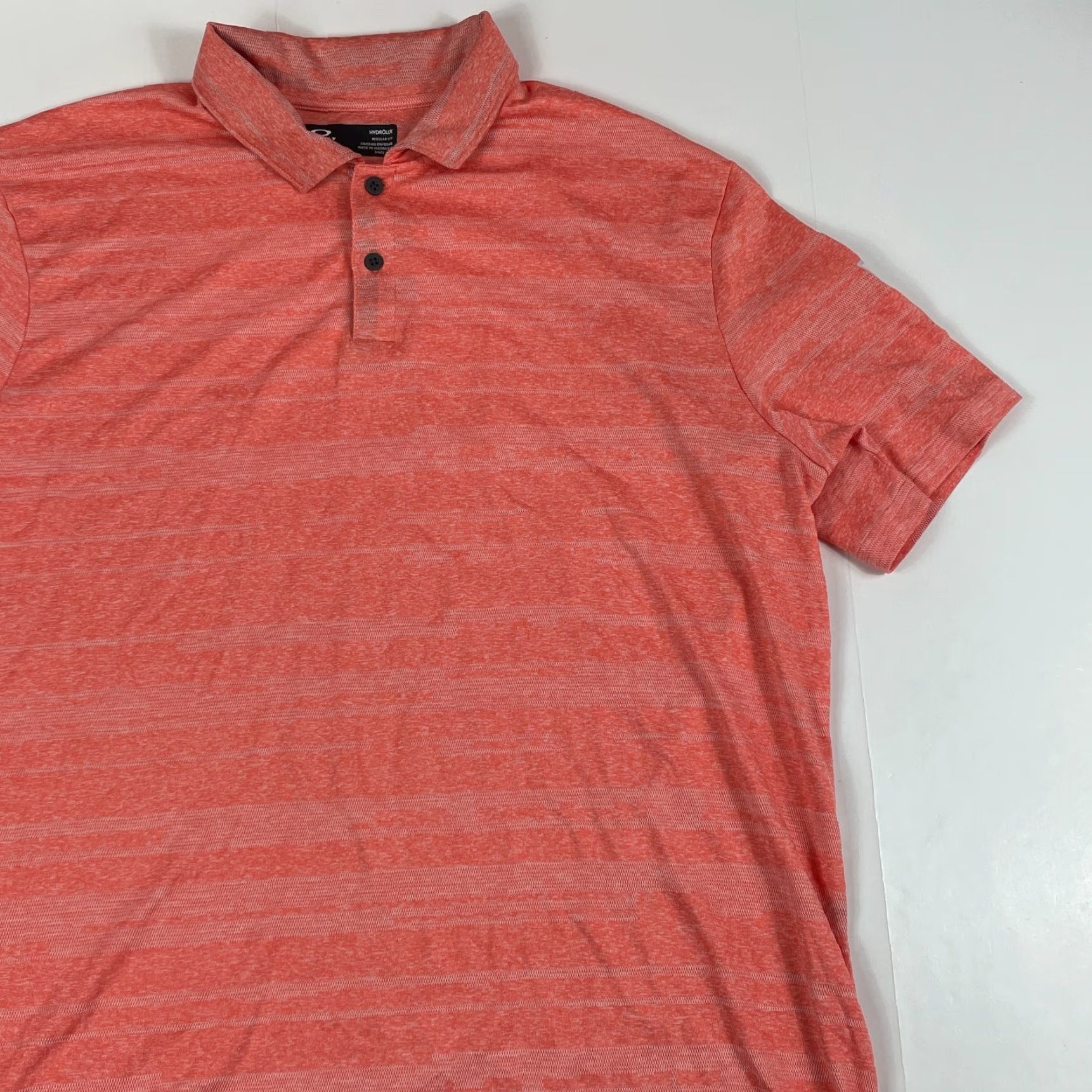 Oakley Oakley Polo Shirt Mens XL Orange Hydrolix Short Sleeve Golf Slit Breathable Moisture Wicking Logo Polo Shirt Sports Mens Size US XL / EU 56 / 4 - 3 Thumbnail