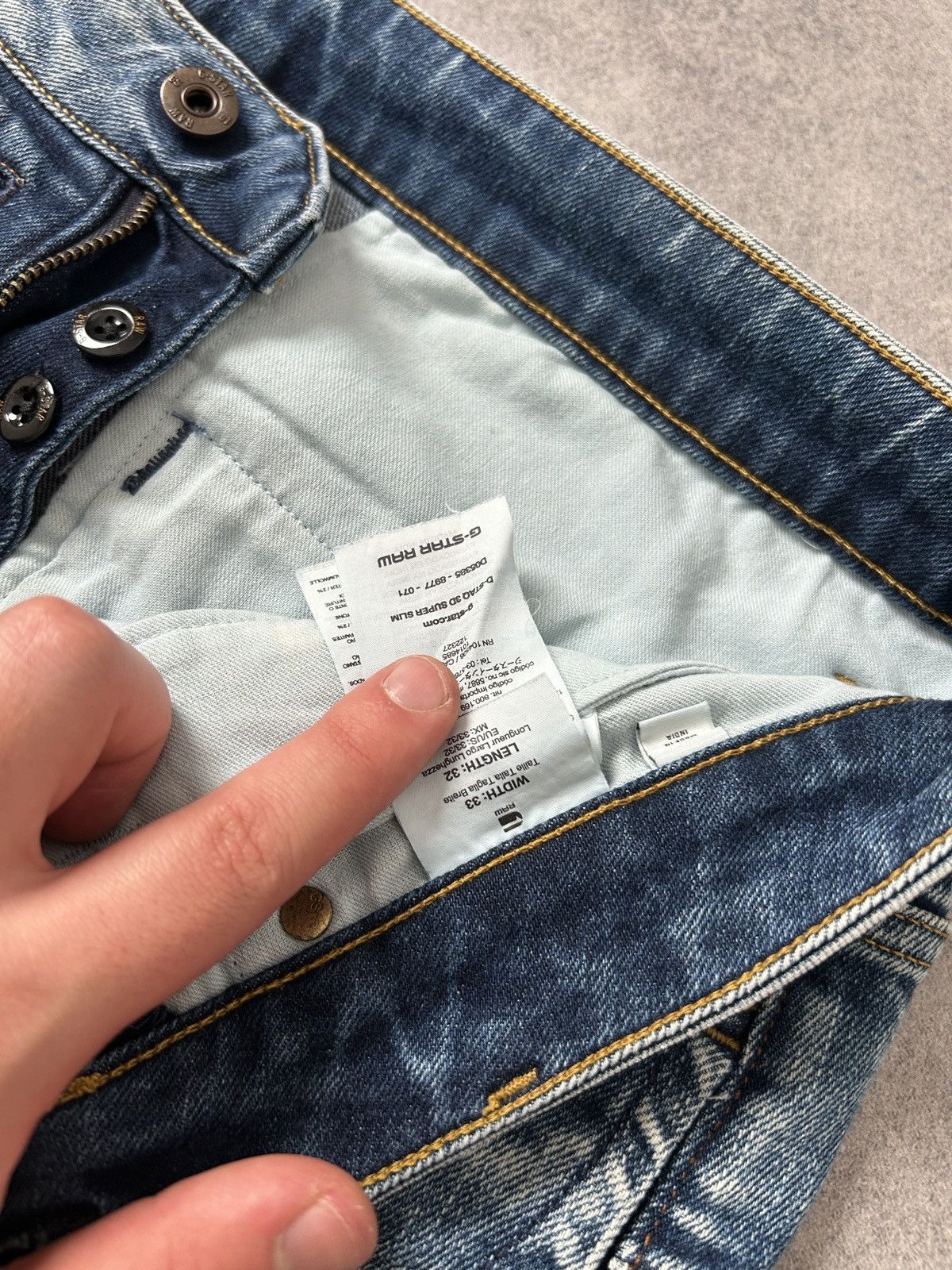 G-Star D-STAQ 3D Super Slim G star-Raw jeans mens 33/32 Size US 32 / EU 48 - 7 Thumbnail