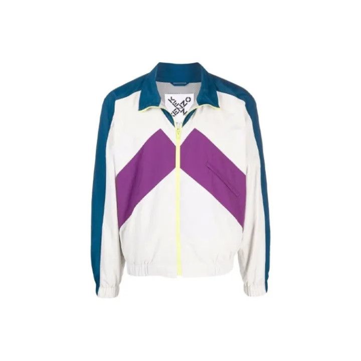 Kenzo KENZO Color-Blocked Zip Sports Jacket for Men 0079 Size US XS / EU 42 / 0 - 1 Thumbnail