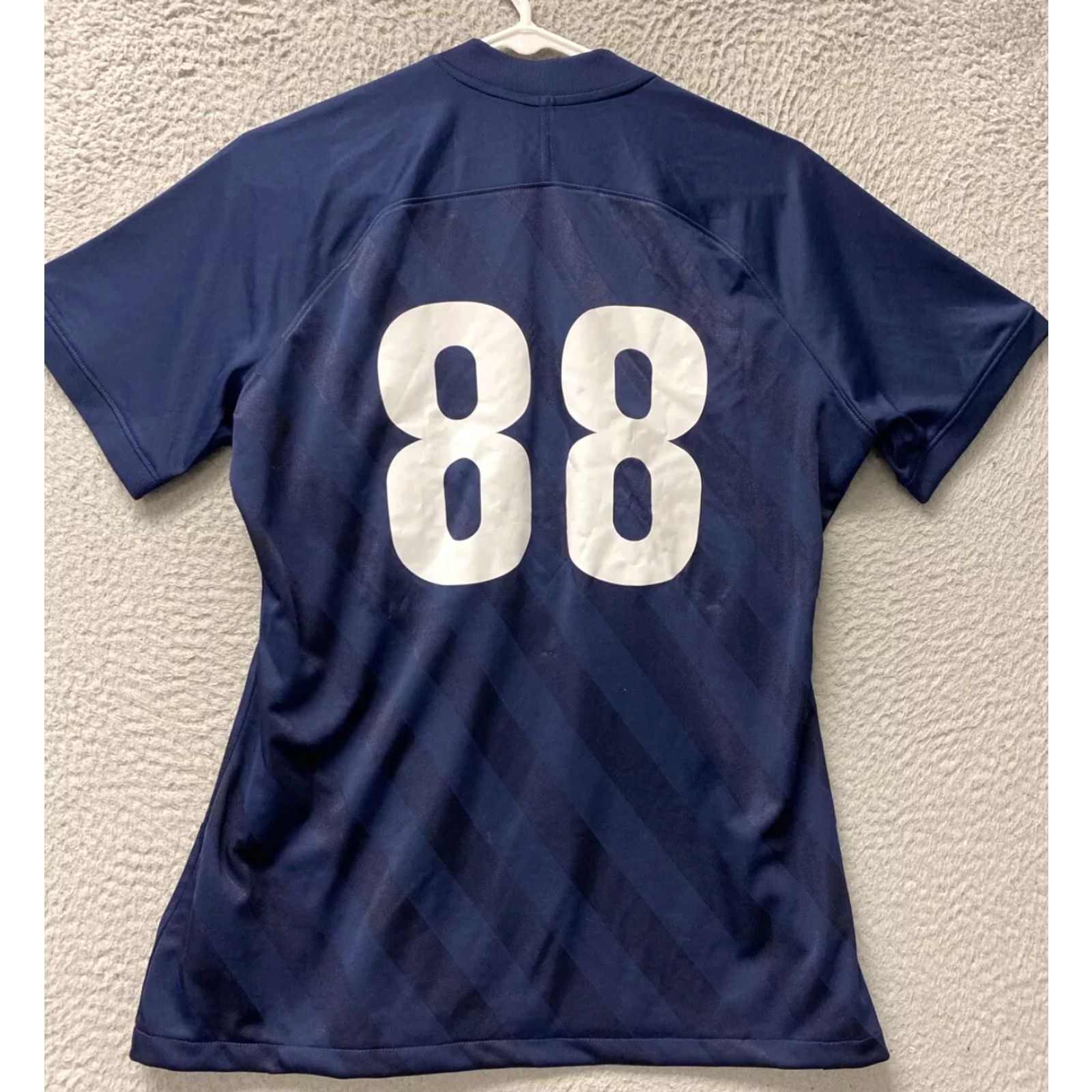 Nike Nike Womens Soccer Shirt Short Sleeve V-Neck Activewear L Navy Dri-FIT Jersey Size L / US 10 / IT 46 - 7 Thumbnail