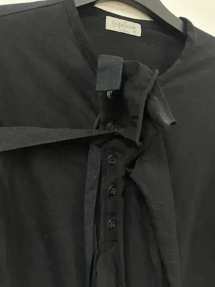 Yohji Yamamoto Yohji Yamamoto Pour Homme Henry Neck L/S Tee Size US L / EU 52-54 / 3 - 3 Thumbnail