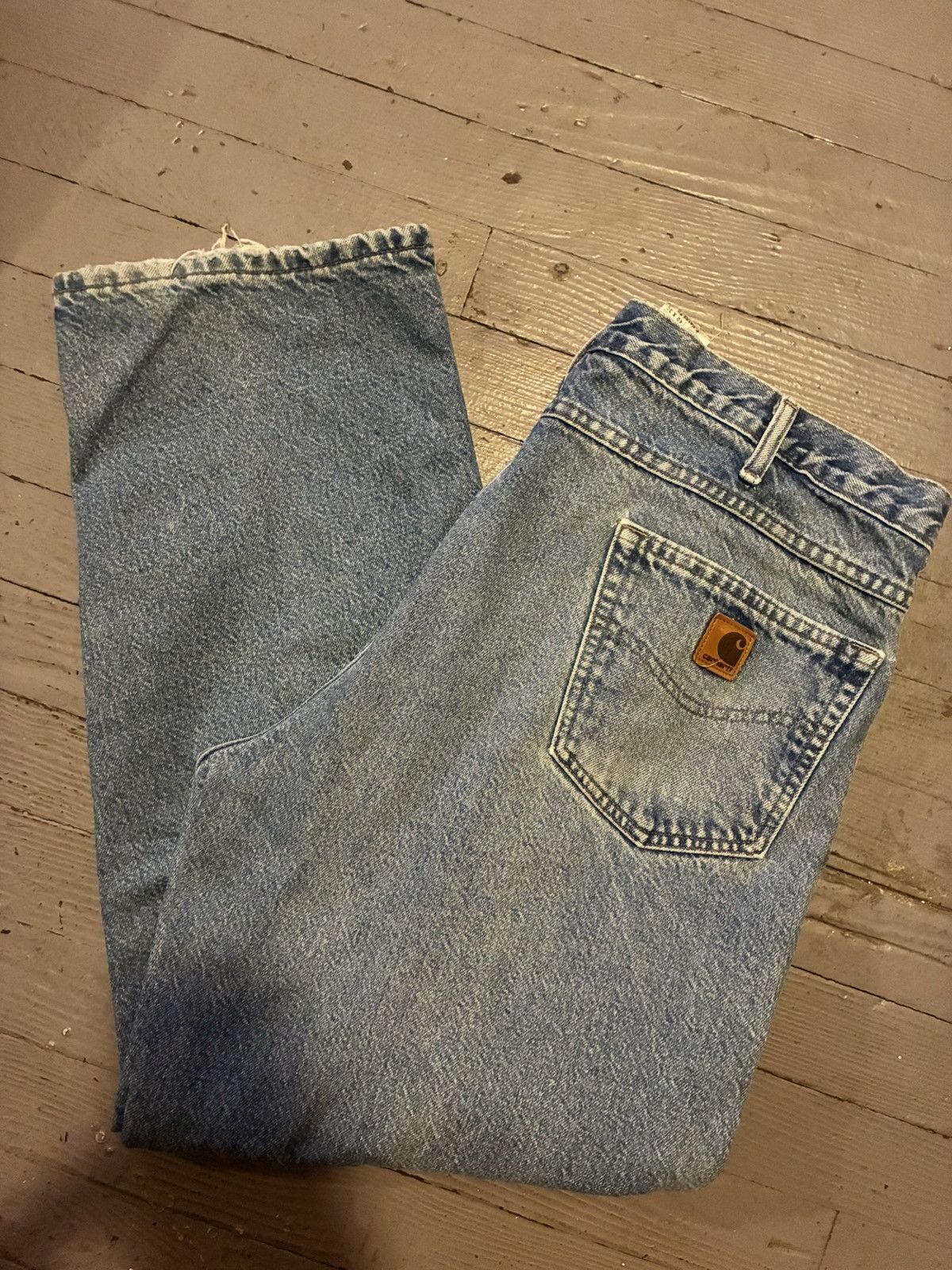 Carhartt Vintage Carhartt Lined Jeans 40x30 Relaxed Fit Faded Blue Size US 40 / EU 56 - 1 Thumbnail