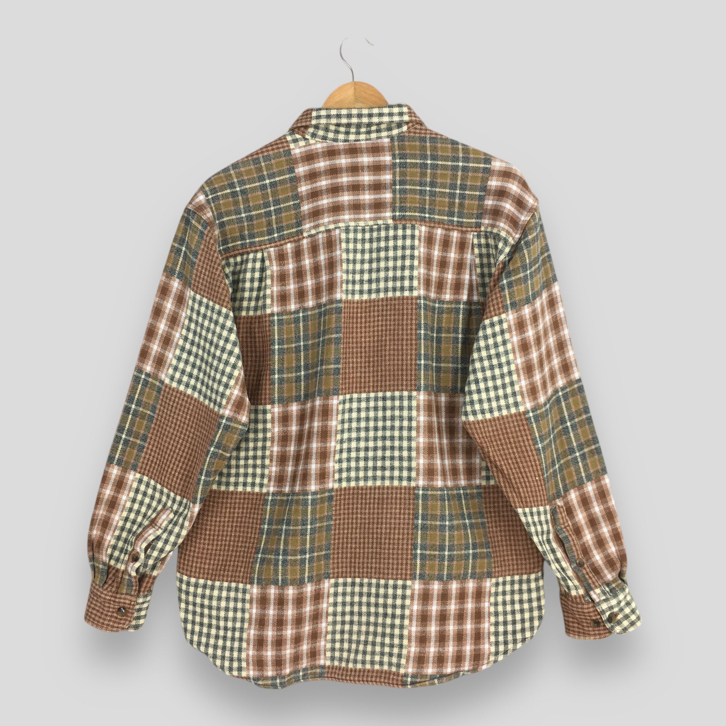 Vintage Vintage 90s Patchwork Tartan Flannel Shirt Large Size US L / EU 52-54 / 3 - 7 Thumbnail