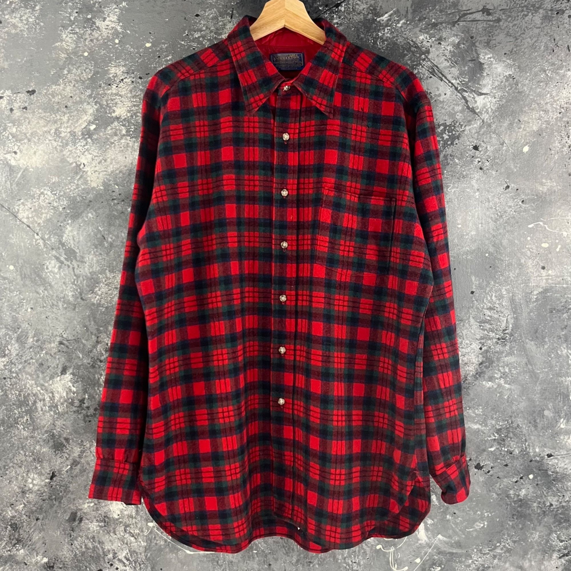 Pendleton × Vintage Vintage 80’s Pendleton flannel shirt Size US L / EU 52-54 / 3 - 1 Thumbnail
