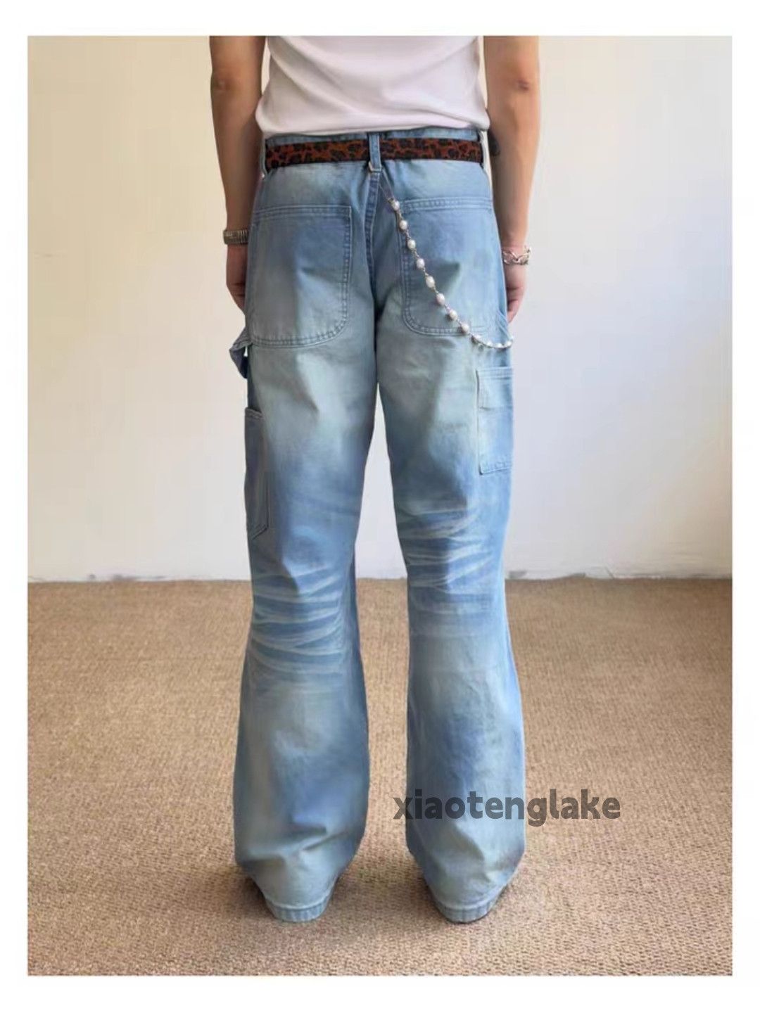 Jean xz Washed faded asaprocky travisscott style flared jeans Size US 36 / EU 52 - 1 Thumbnail