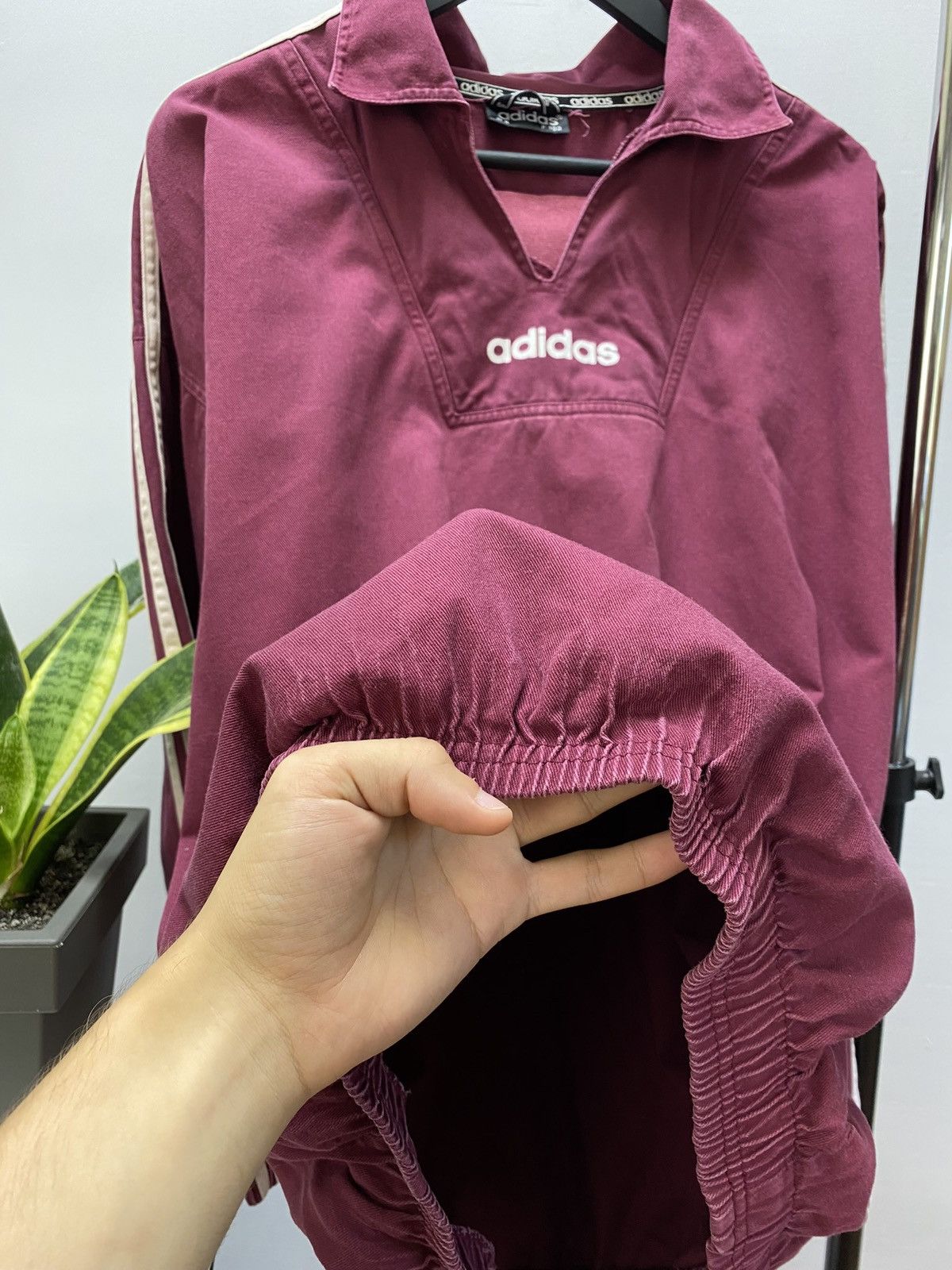 Adidas × Vintage Vintage Adidas Jacket Baggy Big Logo Cotton Y2K 80s Size US L / EU 52-54 / 3 - 7 Thumbnail
