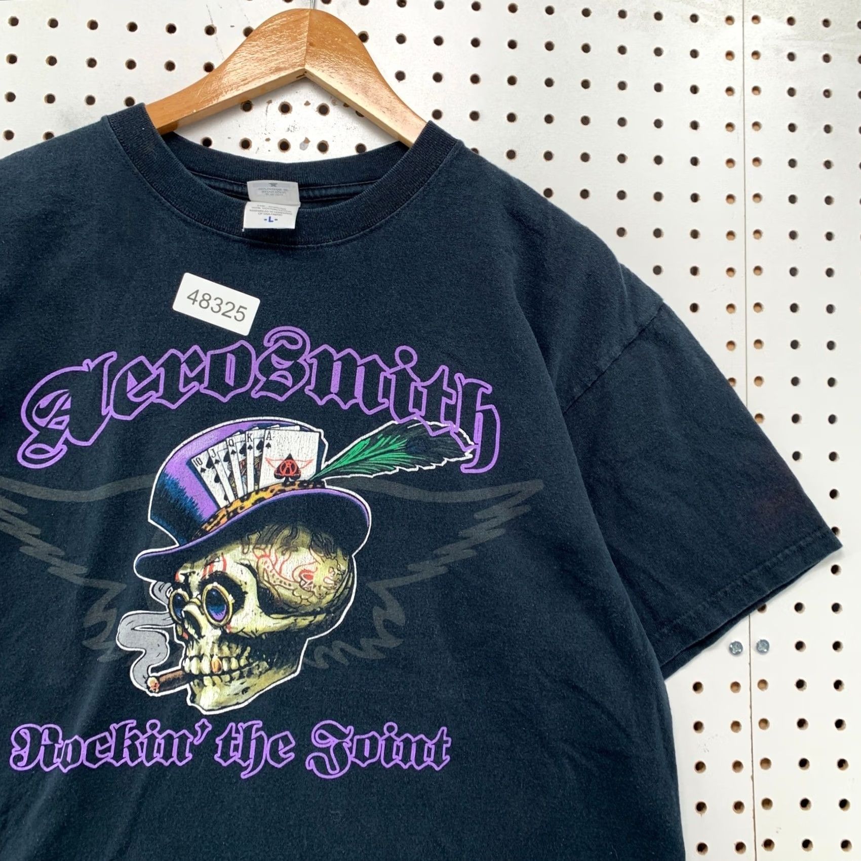 Anvil VINTAGE Aerosmith Rockin' the Joint Skull T Shirt Mens L Black Anvil Music Shirt Size US L / EU 52-54 / 3 - 7 Thumbnail
