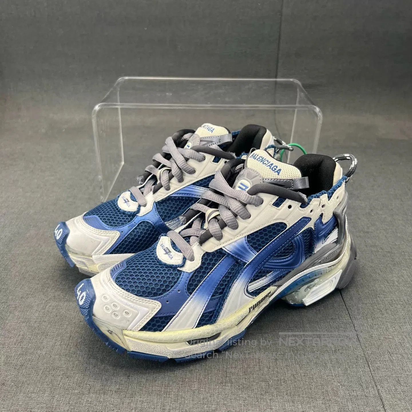 Balenciaga Blue Low-Top Sneakers Size 7. Size US 7 / EU 40 - 1 Thumbnail