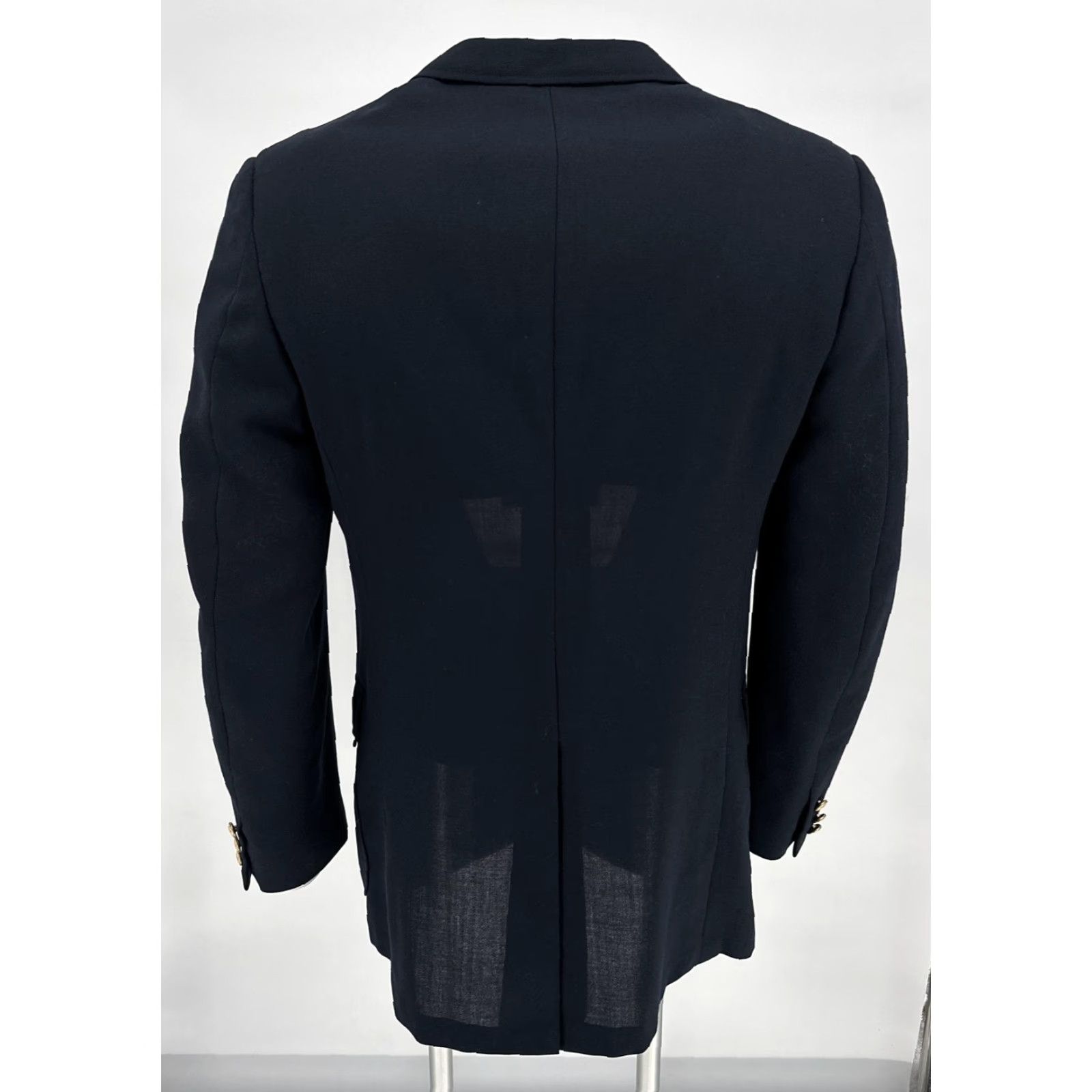 Vintage VINTAGE Cricketeer Blazer Sport Coat Mens 42R Navy Blue Two-Button Notch Lapel USA 80s Size 42R - 4 Thumbnail