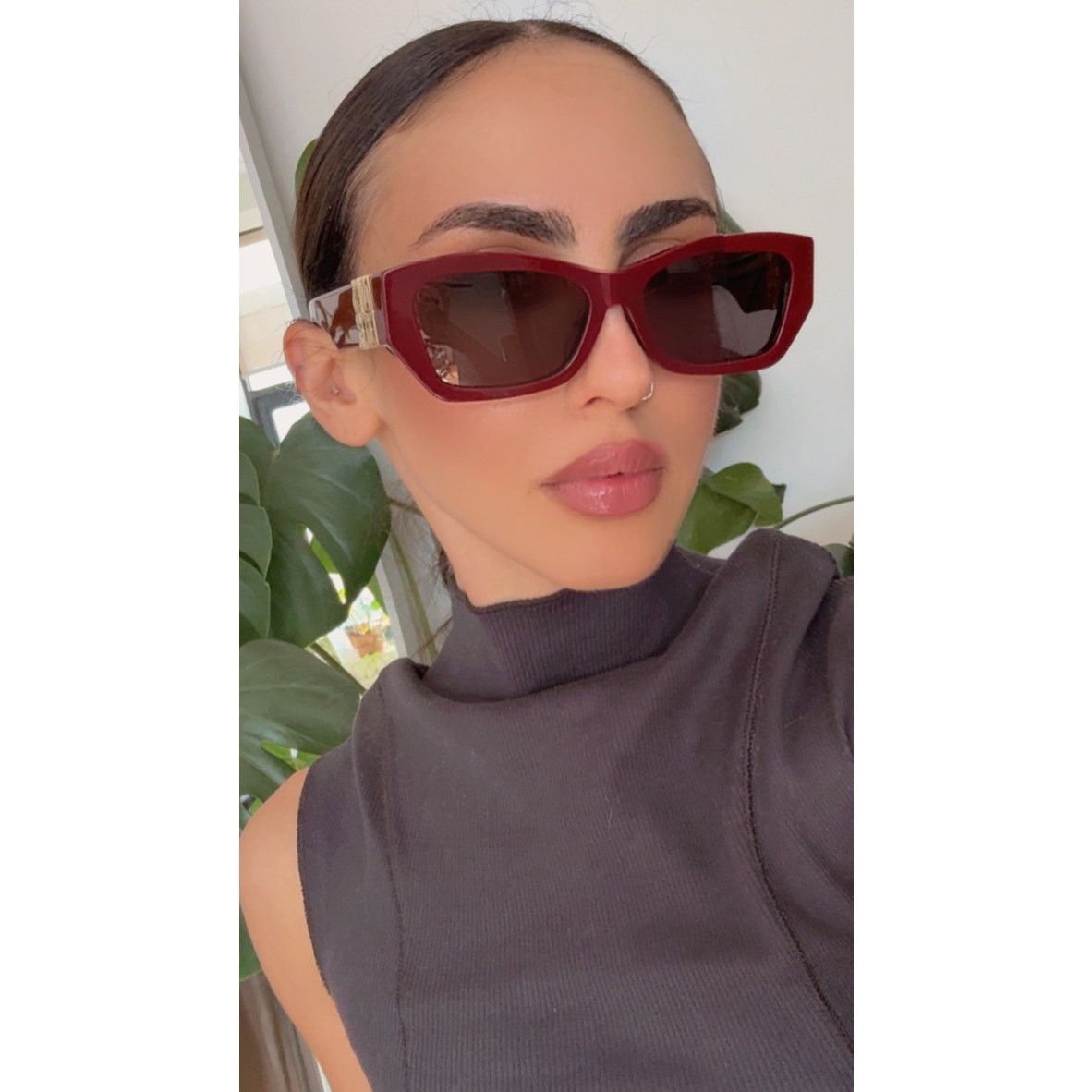 Dior NEW Dior MissDior S1F Cat Eye Sunglasses Burgundy Red Size ONE SIZE - 2 Thumbnail