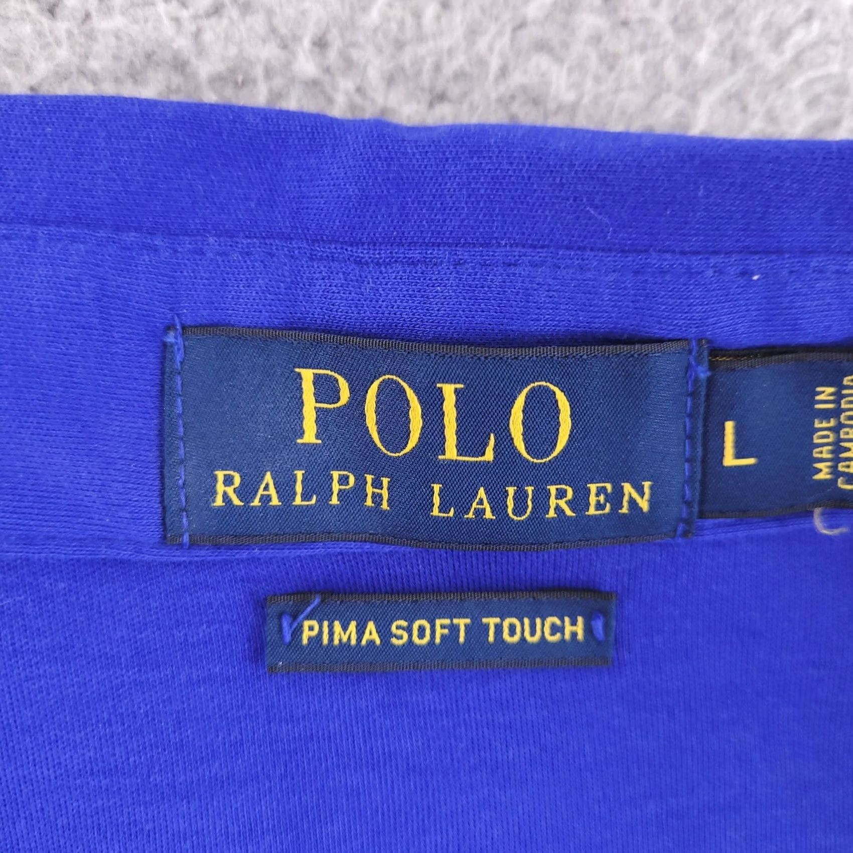 Polo Ralph Lauren Polo Ralph Lauren Polo Mens Large Blue Pima Cotton Short Sleeve Polo Shirt, Collared, 100% Authenticity Guaranteed, Regular Fit, Blue Size US L / EU 52-54 / 3 - 3 Thumbnail