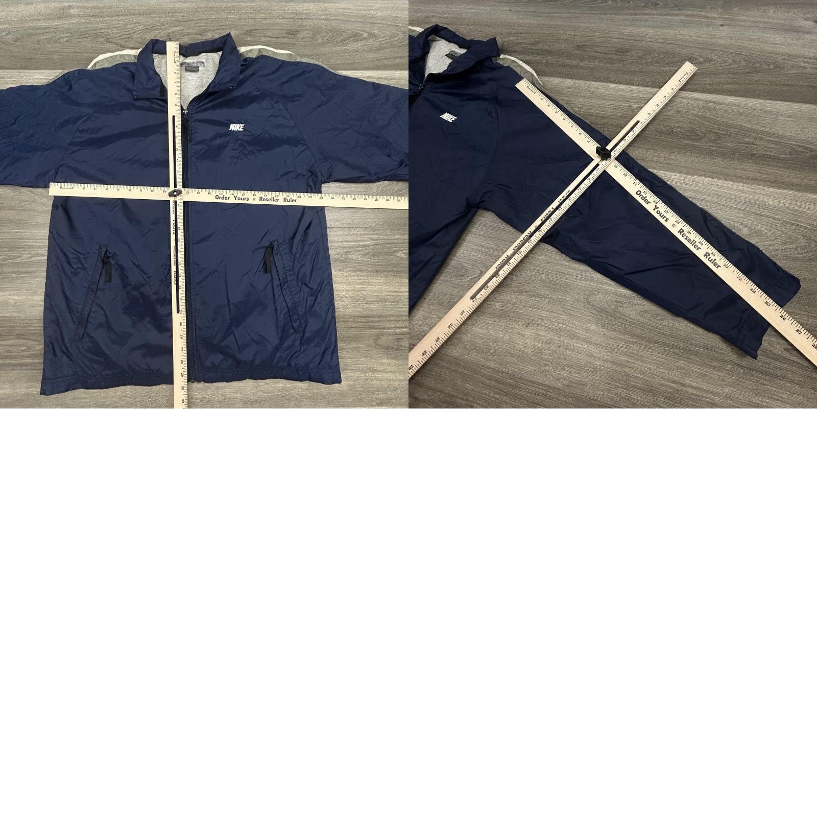 Nike VINTAGE Nike Jacket Mens L Navy Full Zip Lined Windbreaker Running Athletic Size US L / EU 52-54 / 3 - 8 Thumbnail