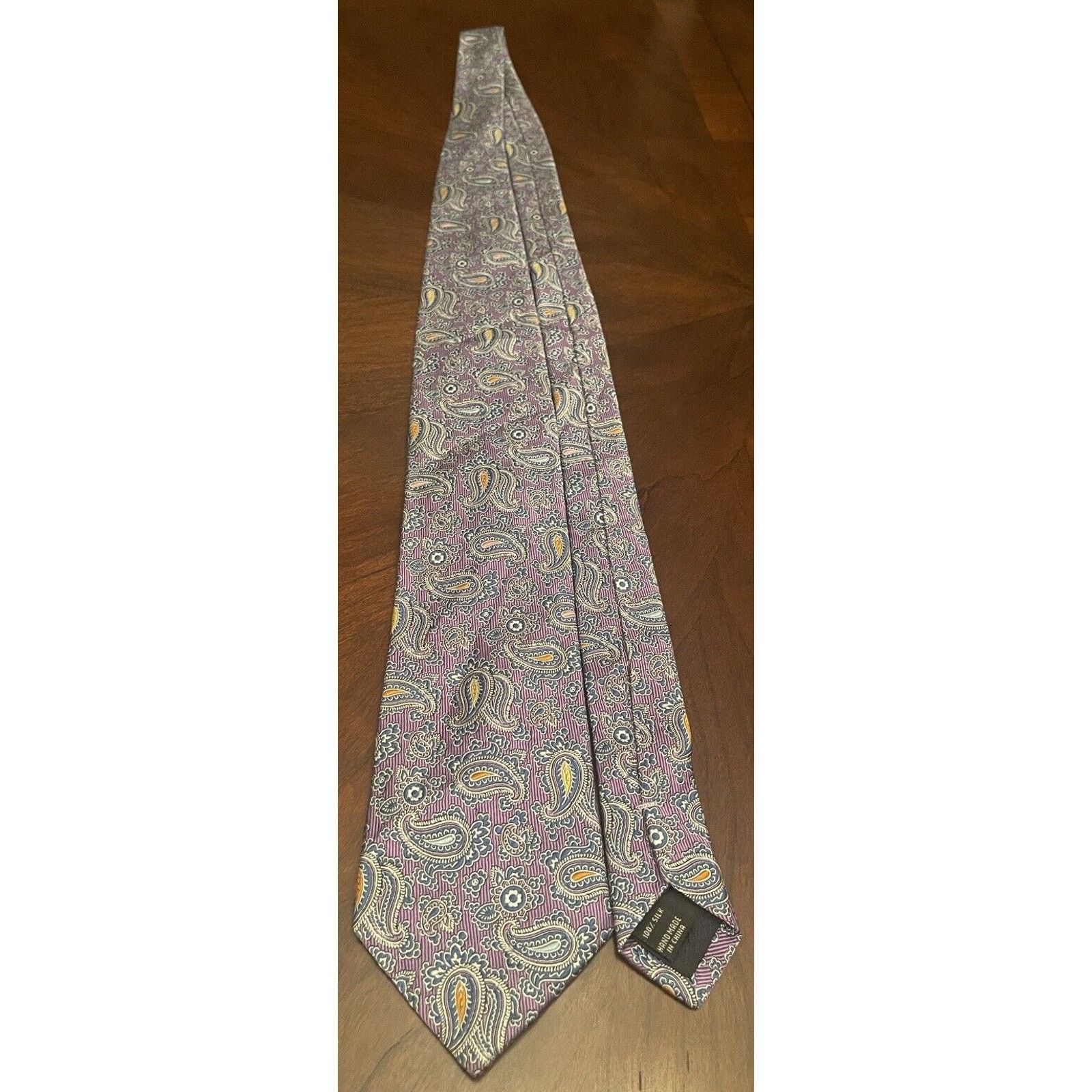 Jos. A. Bank Jos. A. Bank Purple Blue Pink Hand Made Silk Made In China Size ONE SIZE - 3 Thumbnail