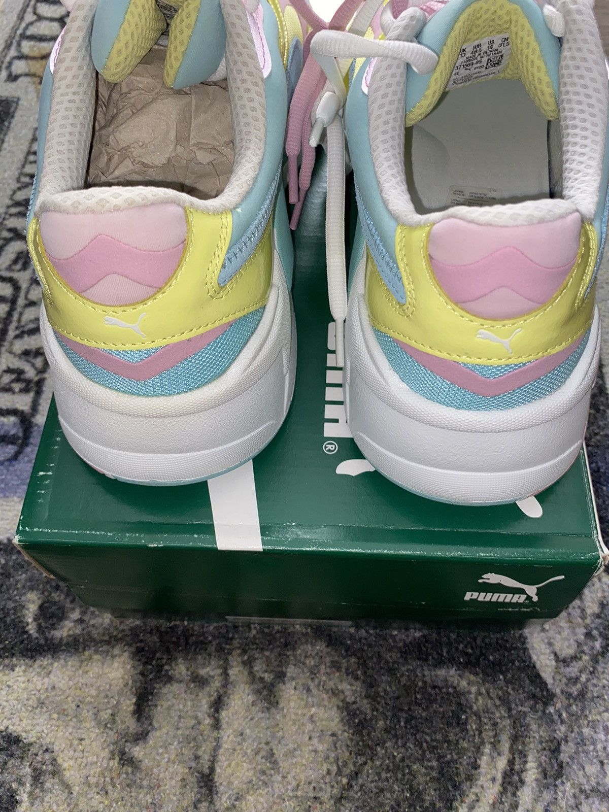 Puma Puma RS-X3 Plastic Gulf Stream Sunny Lime Sneakers Size US 14 / EU 47 - 6 Thumbnail