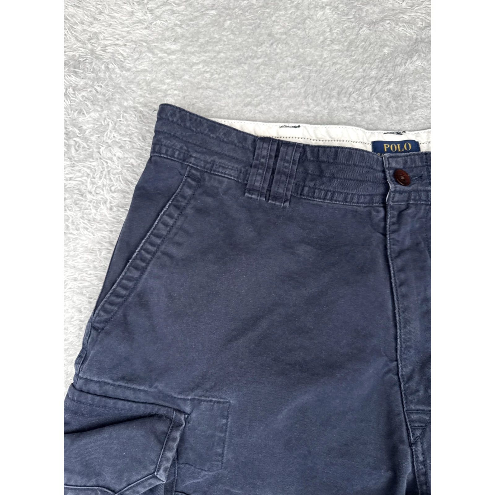 Polo Ralph Lauren Polo Ralph Lauren Shorts Mens 36 Cargo Navy Blue 100% Cotton Pockets Casual Pants Size US M / EU 48-50 / 2 - 4 Thumbnail