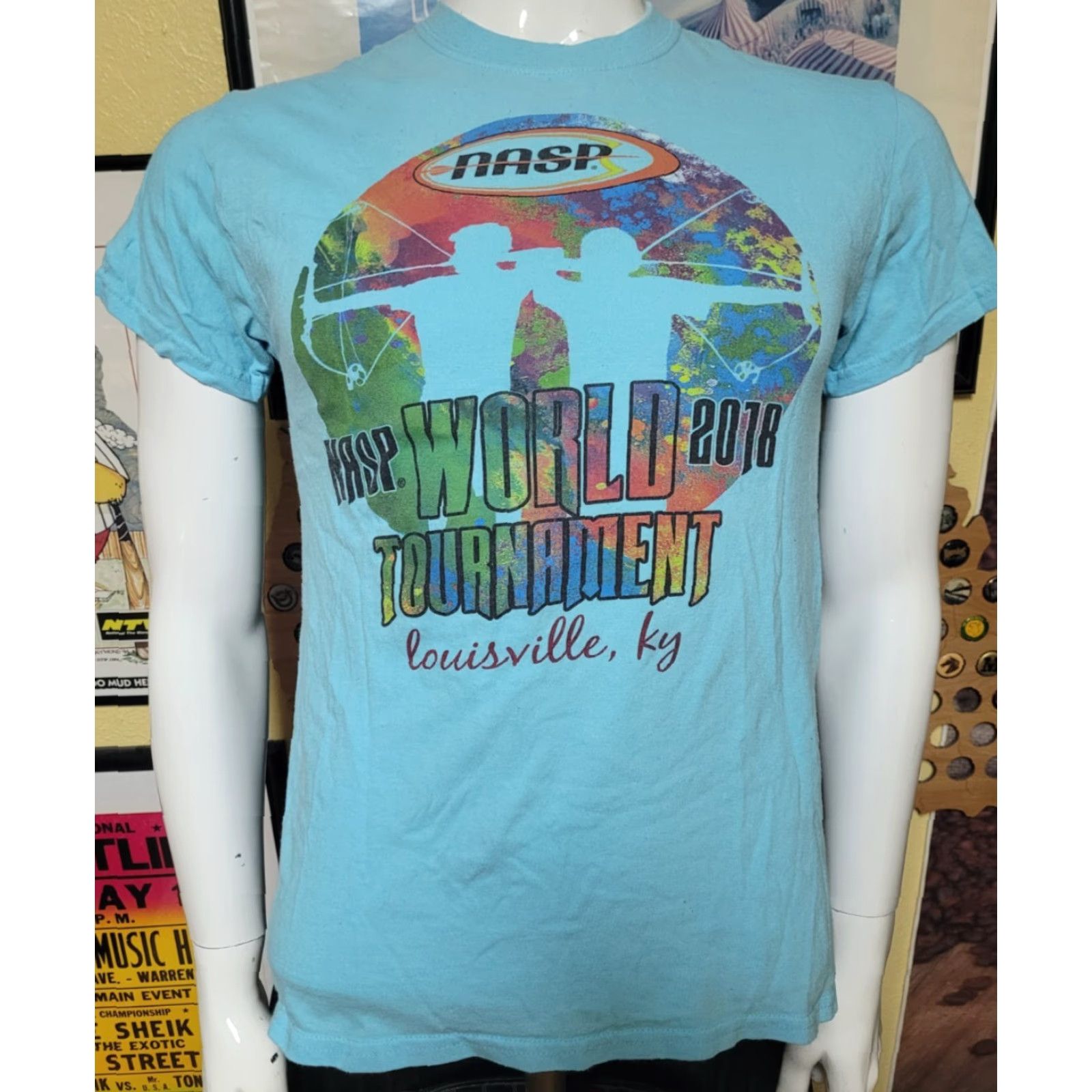 Gildan NASP 2018 World Tournament Louisville KY T Shirt Small Unisex Adults S Blue Size US S / EU 44-46 / 1 - 2 Thumbnail
