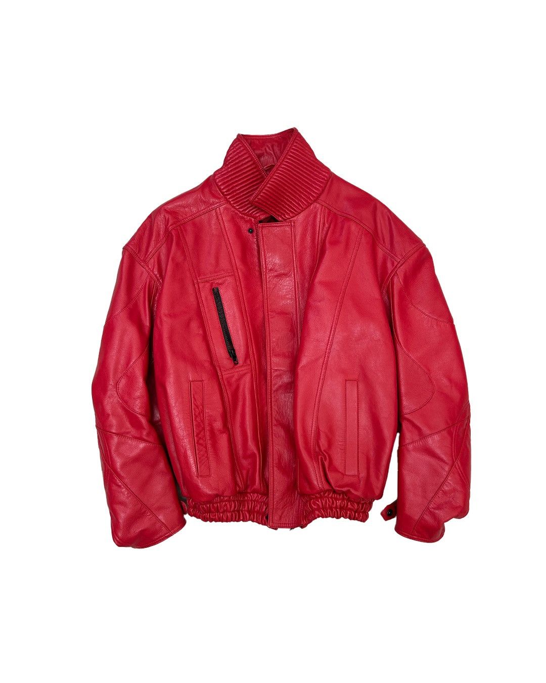 Balenciaga leather biker jacket in red