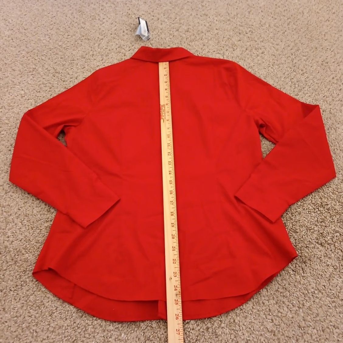Worthington Worthington Shirt Womens 12P Petite Red Long Sleeve Button Up Cotton Blend New Size XL / US 12-14 / IT 48-50 - 5 Thumbnail