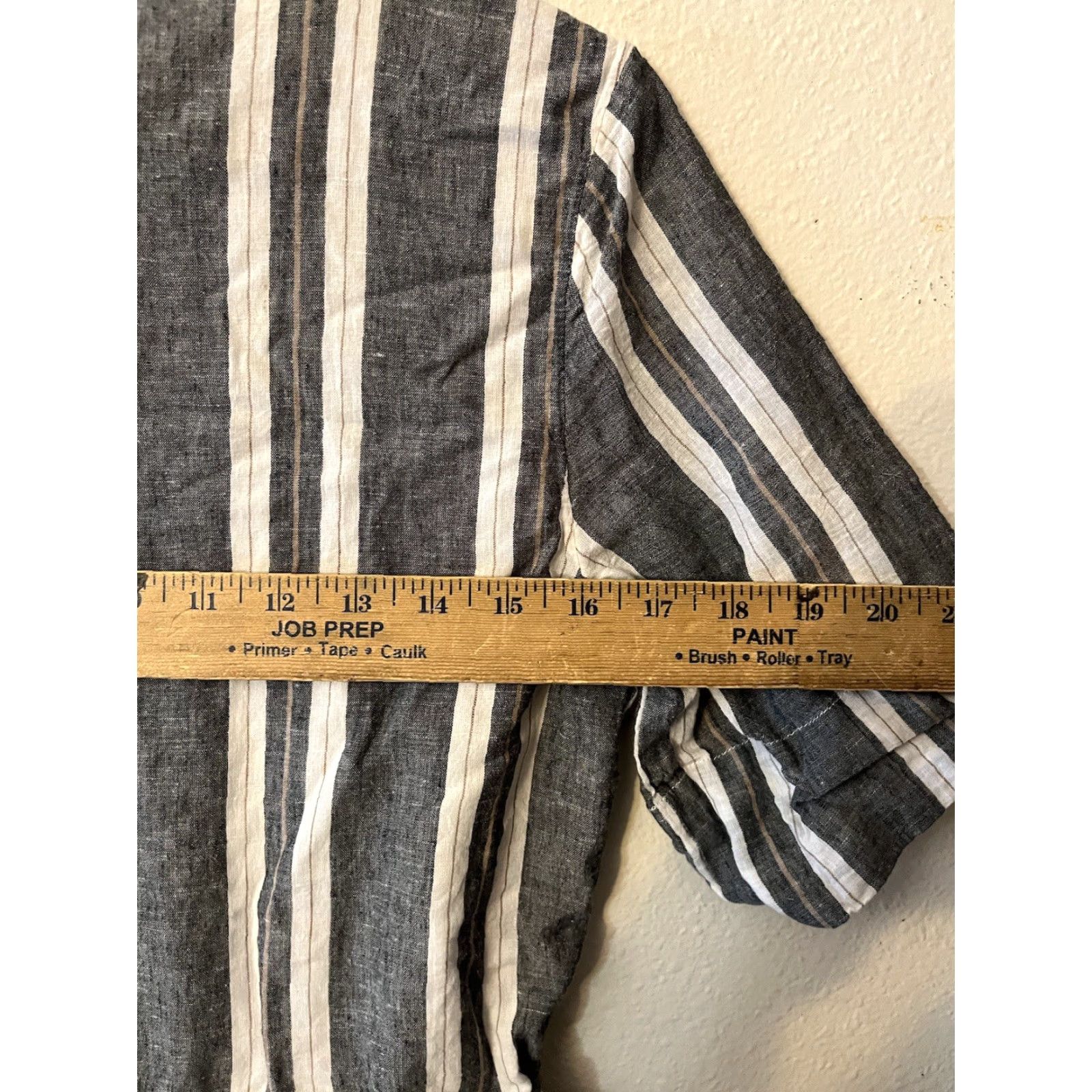 Banana Republic VINTAGE Banana Republic Women's Romper Size 10 Gray Linen-Blend Belted Casual Travel Size 32" / US 10 / IT 46 - 5 Thumbnail
