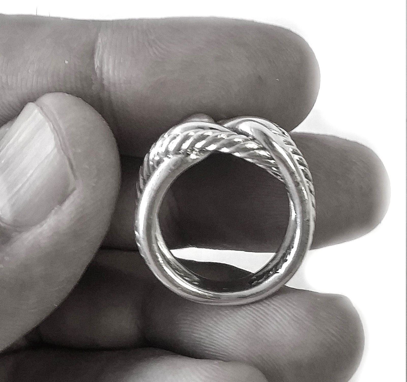 Other Men's Silver Ring, Celtic knot wire ring for men 12mm wide Size ONE SIZE - 5 Thumbnail