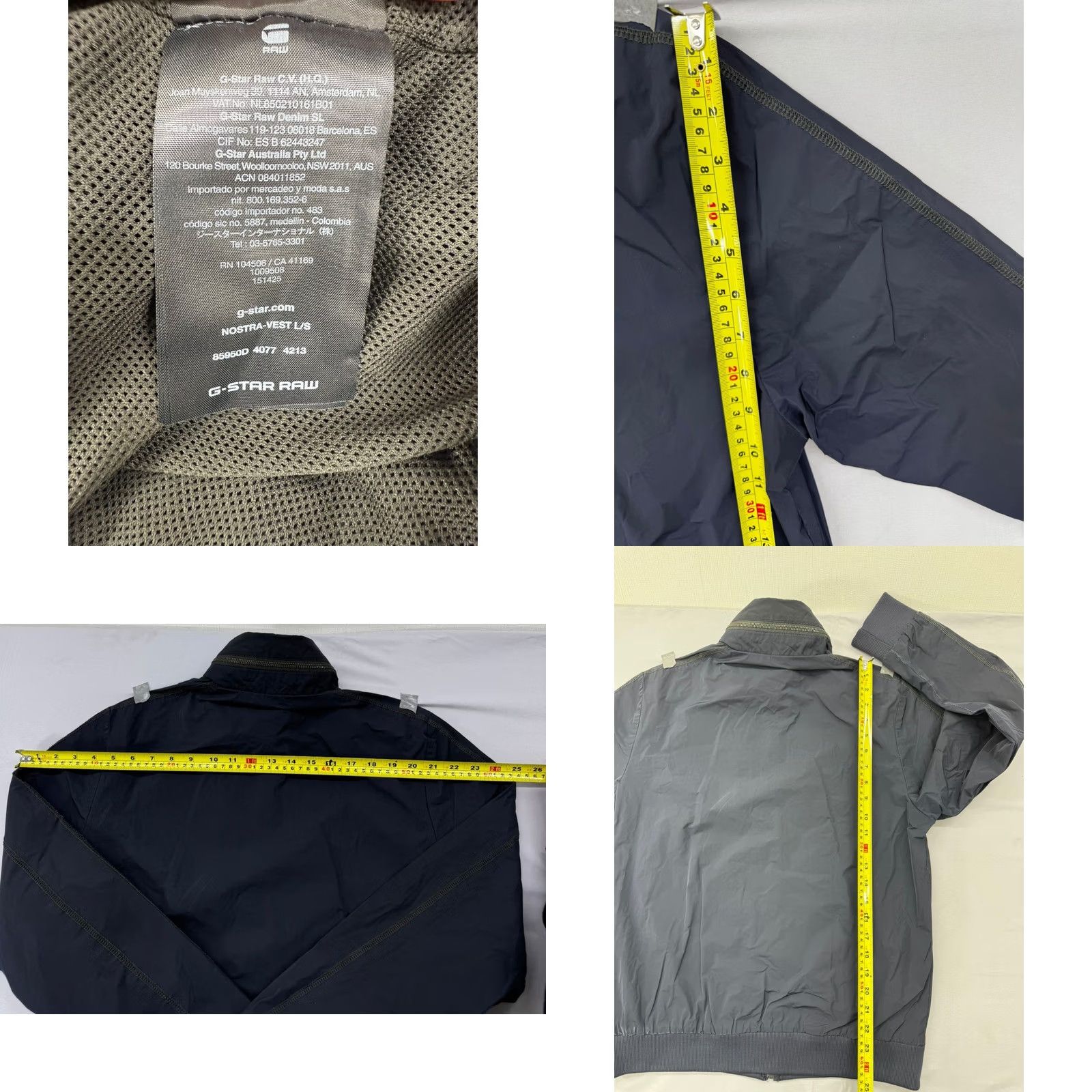 Vintage G-Star Raw Men’s Navy Bomber Jacket Nylon Reflective L Size US L / EU 52-54 / 3 - 8 Thumbnail
