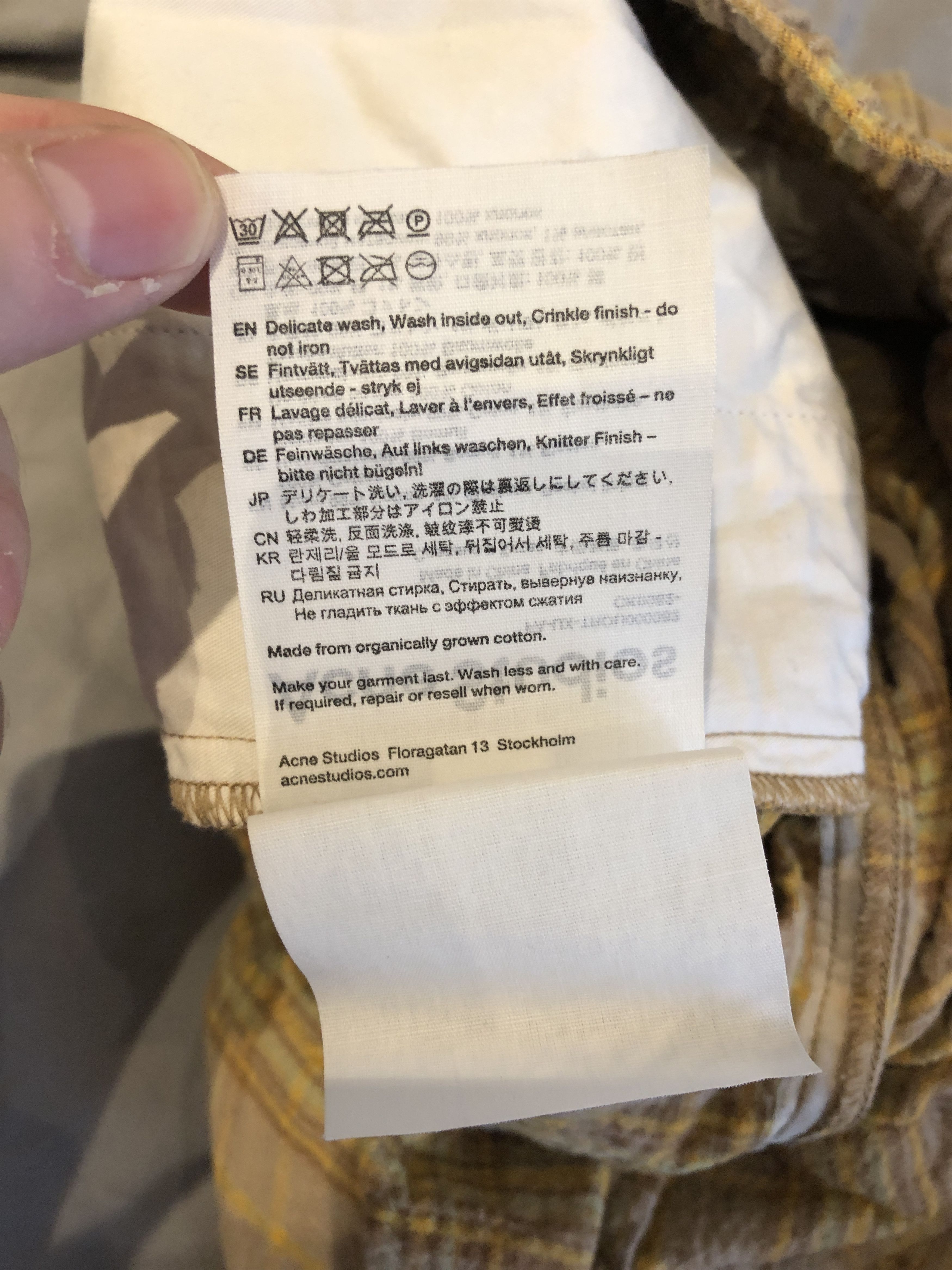 Acne Studios Check Flannel - Brown/Orange Size US 30 / EU 46 - 11 Thumbnail