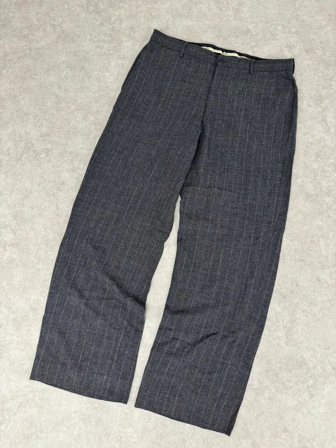 Emporio Armani AW2003 Emporio Armani Grey Wool Striped Classy Pants Size US 34 / EU 50 - 6 Thumbnail