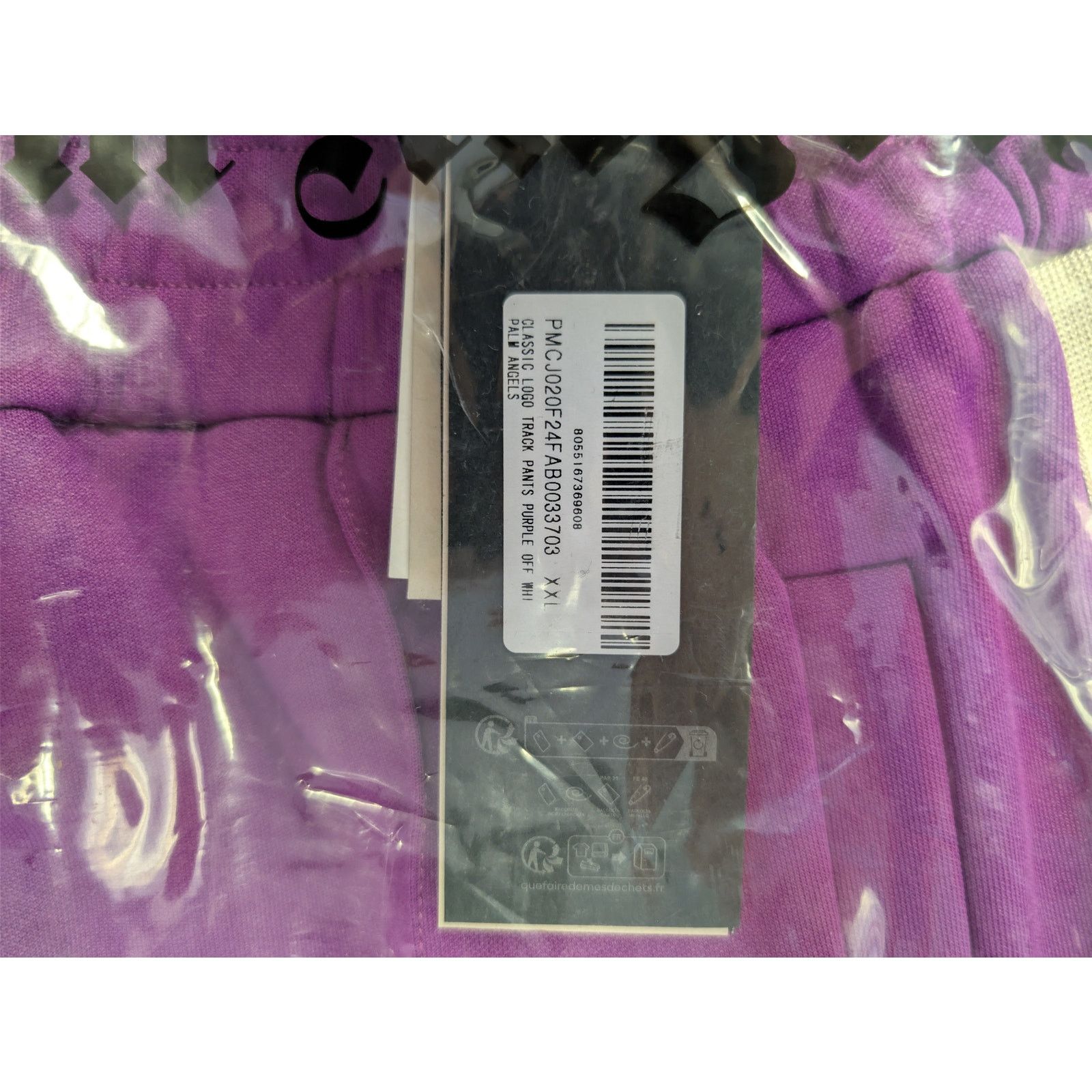 Palm Angels o1rshd1 Classic Logo Track Pants in Purple / Off White Size US 38 / EU 54 - 22 Thumbnail