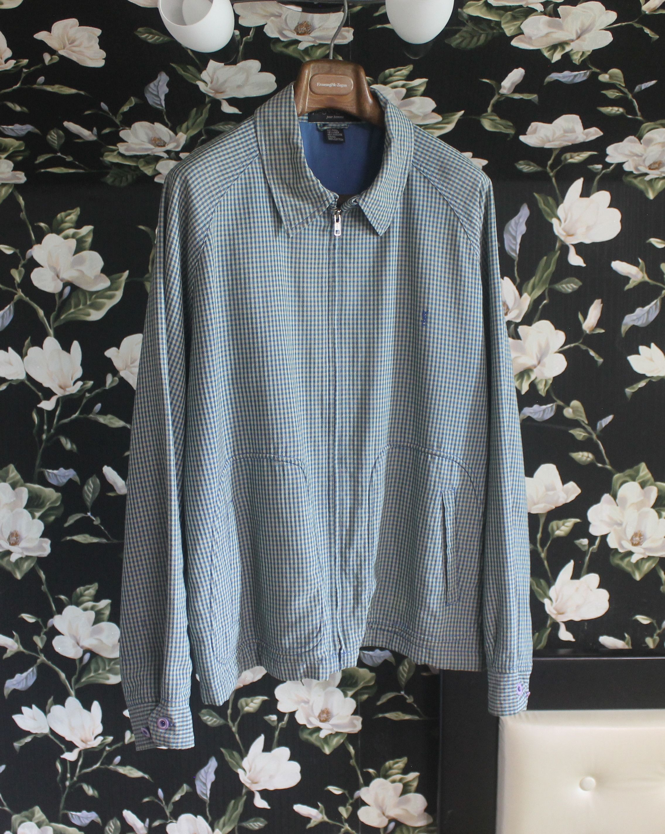 Yves Saint Laurent Rare Vintage Yves Saint Laurent YSL Wool Linen Jacket Size US L / EU 52-54 / 3 - 1 Thumbnail