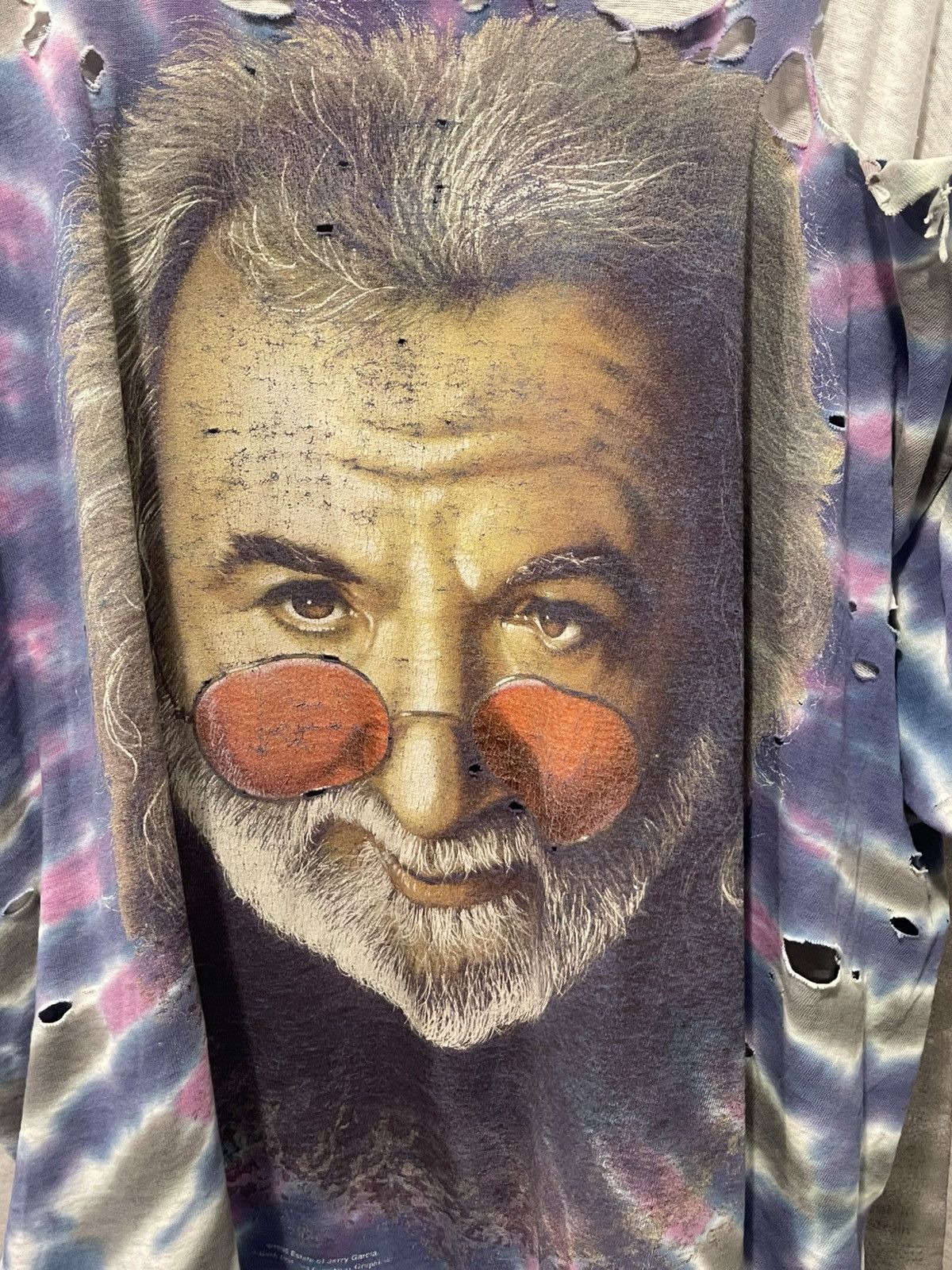 Grateful Dead THRASHED GRATEFUL DEAD 1995 ESTATE OF JERRY GARCIA TSHIRT Size US XL / EU 56 / 4 - 4 Thumbnail