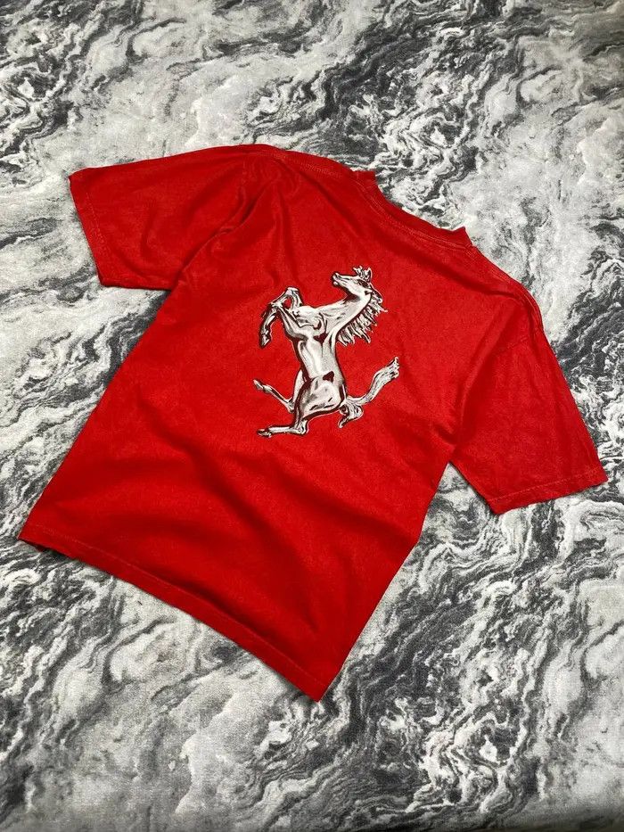 Ferrari Vintage Ferrari T-Shirt 1999 F1 Chrome Logo Chrome Horse Size US XL / EU 56 / 4 - 1 Thumbnail