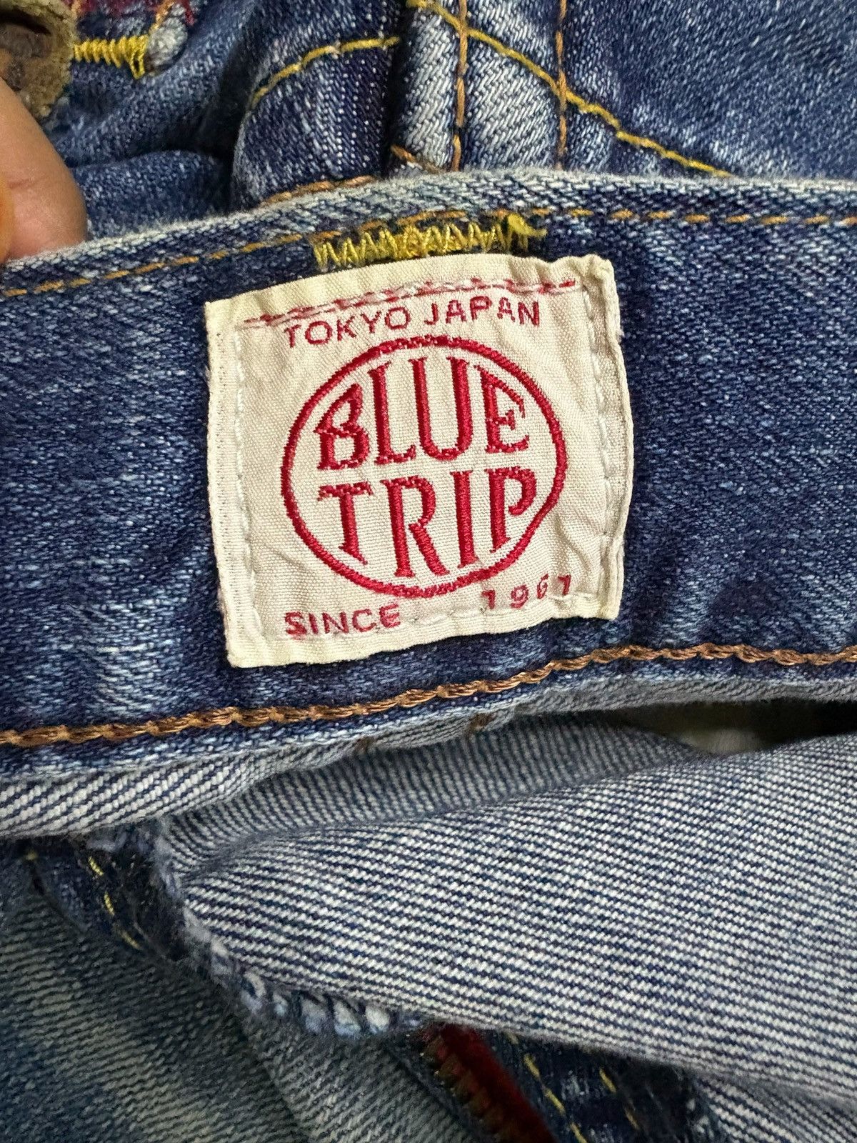 Edwin Vintage Edwin Blue Trip Mud Wash Baggy Jeans Size US 40 / EU 56 - 12 Thumbnail