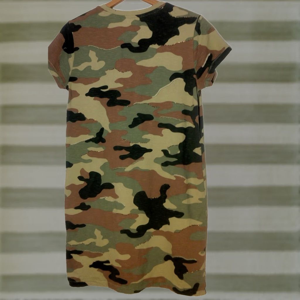 Polo Ralph Lauren Polo Ralph Lauren Shirt Dress Knit Camouflage Beaded Woodland Camo Distressed Casual Multicolor Womens S Size S / US 4 / IT 40 - 1 Thumbnail