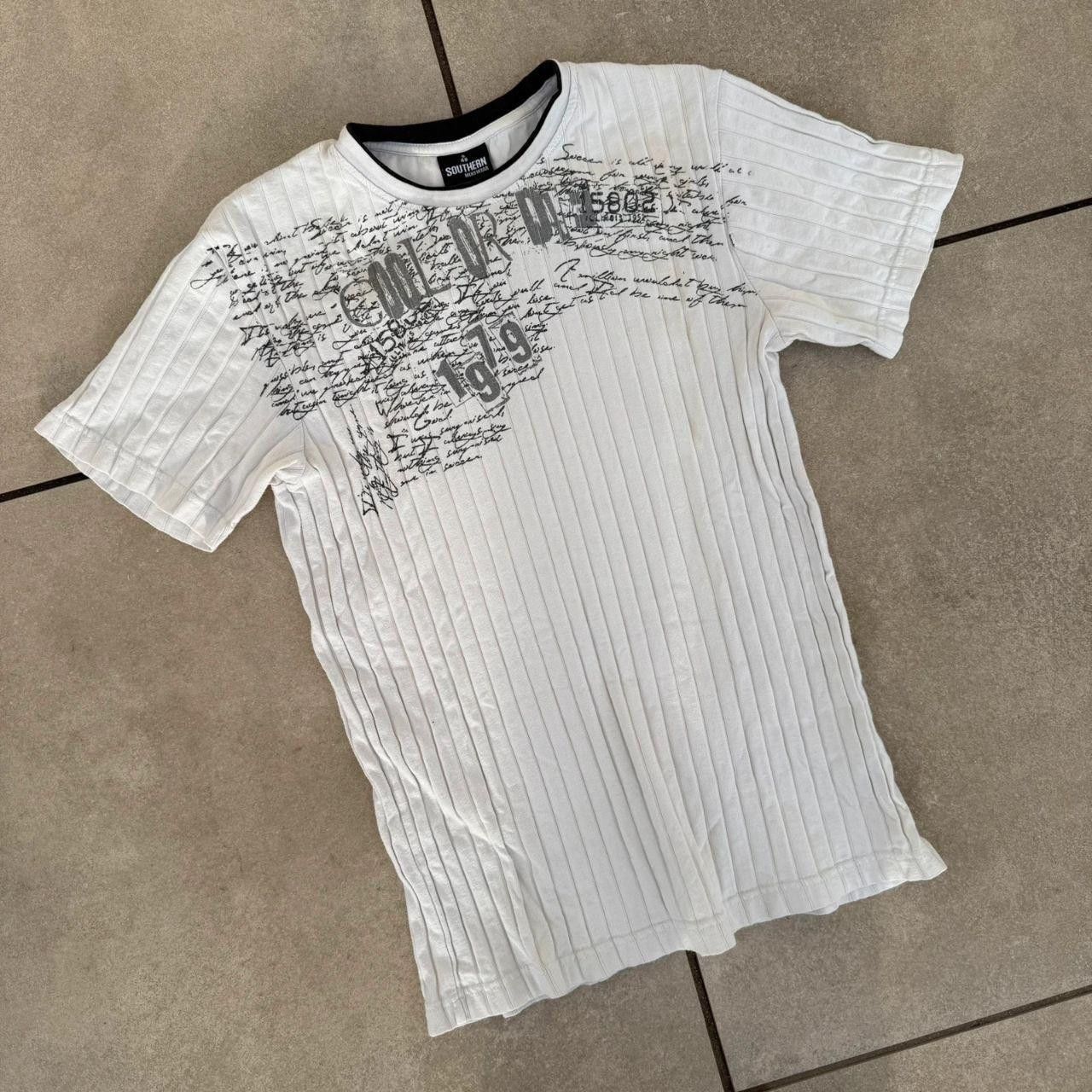 Vintage Vintage y2k Opium Ribbed T shirt Tee White Printed Size US M / EU 48-50 / 2 - 2 Thumbnail