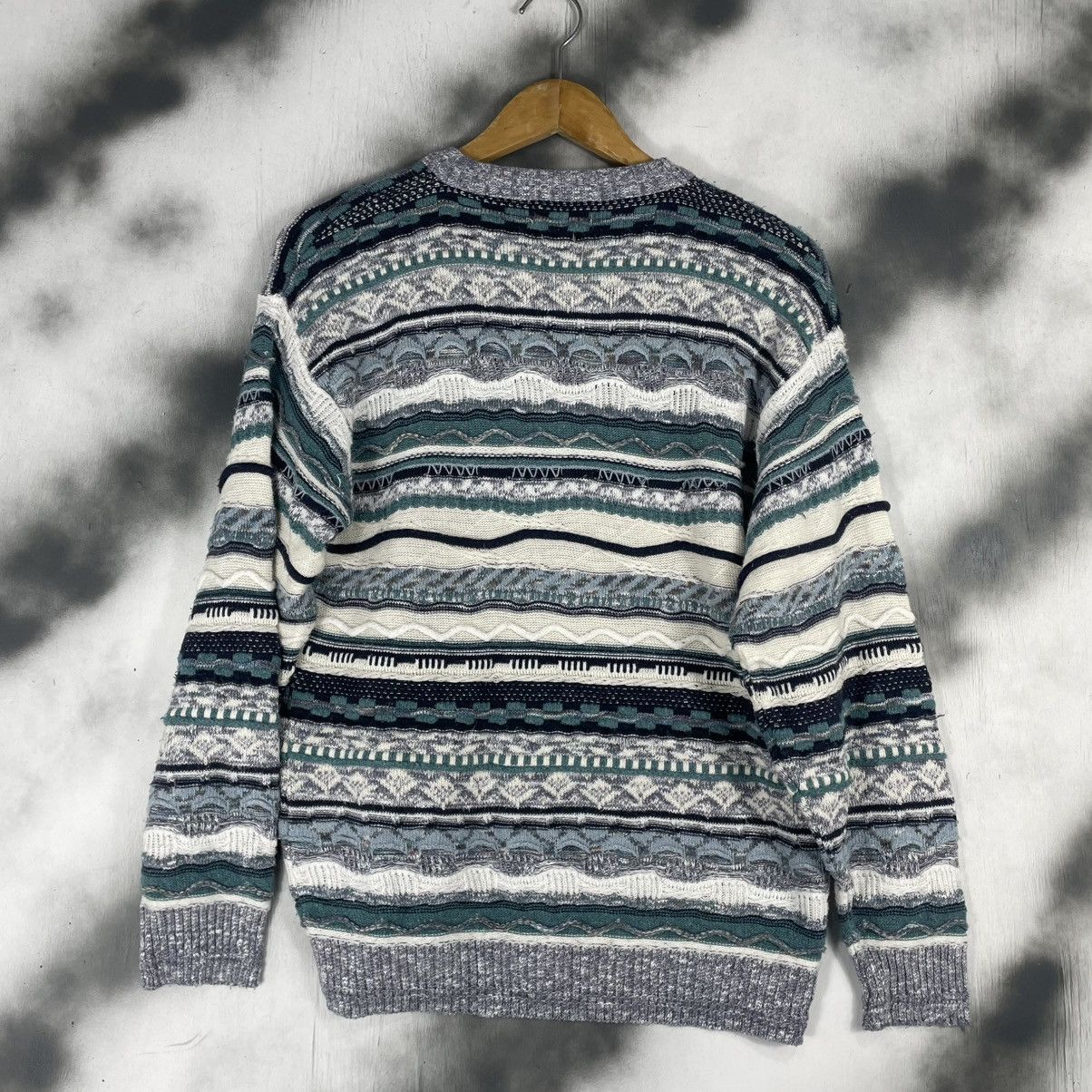 Designer × Homespun Knitwear LAF LOC ACQUA FREDDA STRIPE KNITWEAR COOGI Style Size US M / EU 48-50 / 2 - 7 Thumbnail
