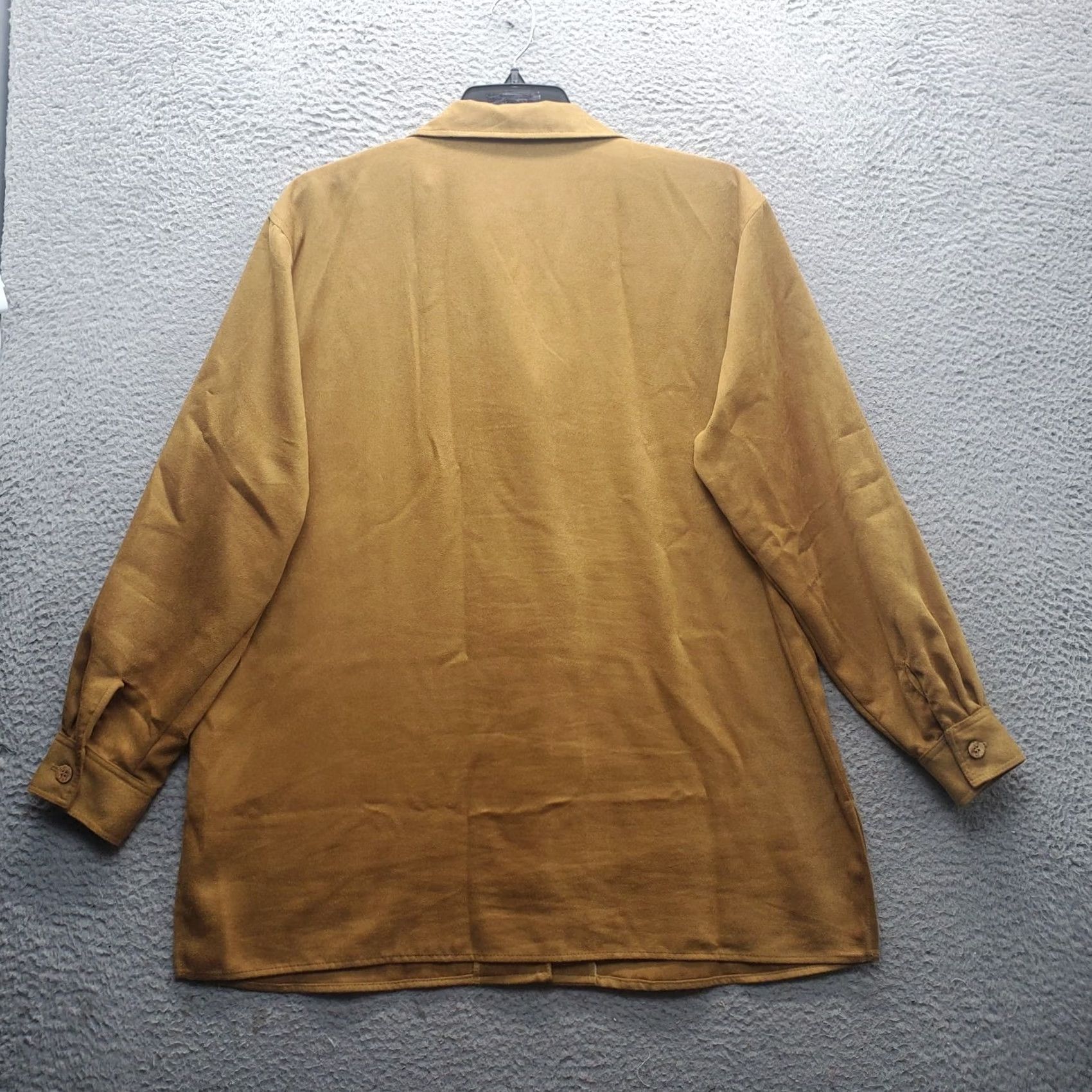 Coldwater Creek Coldwater Creek Button-Up Long Shirt Womens L Brown Notch Collar Front Size L / US 10 / IT 46 - 2 Thumbnail