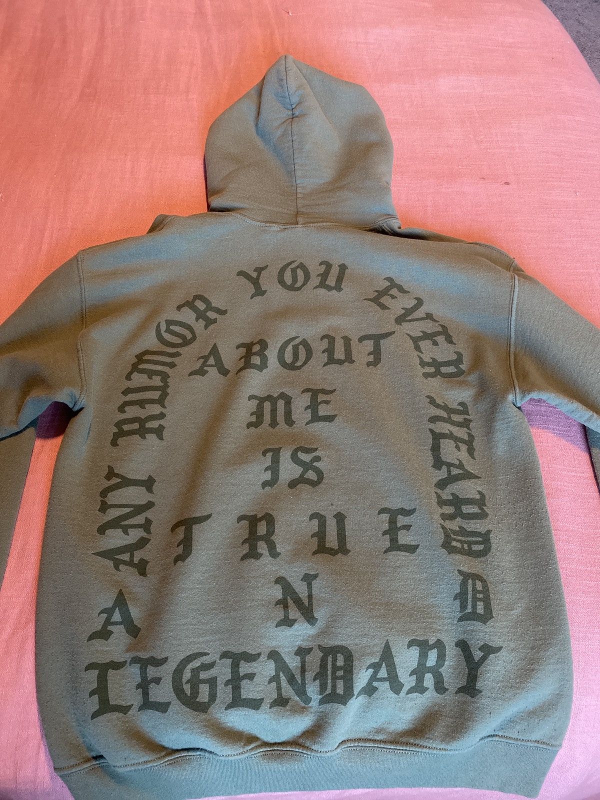 image of Kanye West The Life Of Pablo Pop Up Shop Hoodie in Green, Men's (Size Medium)