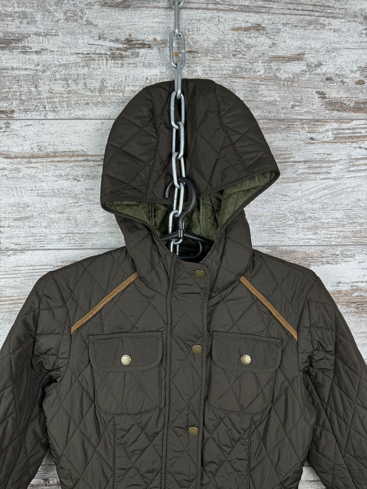 Barbour Women’s Barbour Draycott Jacket quilted brown size UK 8 Size S / US 4 / IT 40 - 3 Thumbnail