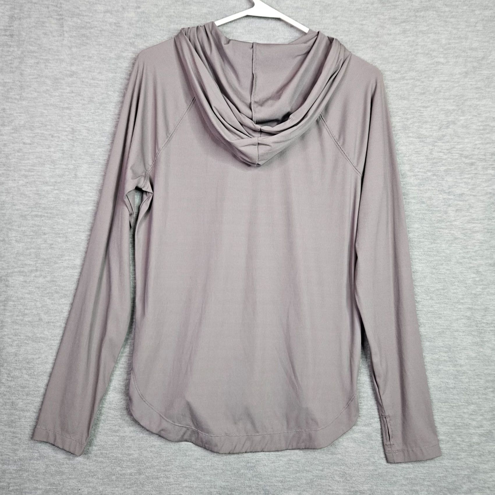 Vintage SAGE Women's Grey Lightweight Long Sleeve Hoodie Shirt SAGE Family Logo Pullover Regular Fit All Seasons Size S / US 4 / IT 40 - 2 Thumbnail