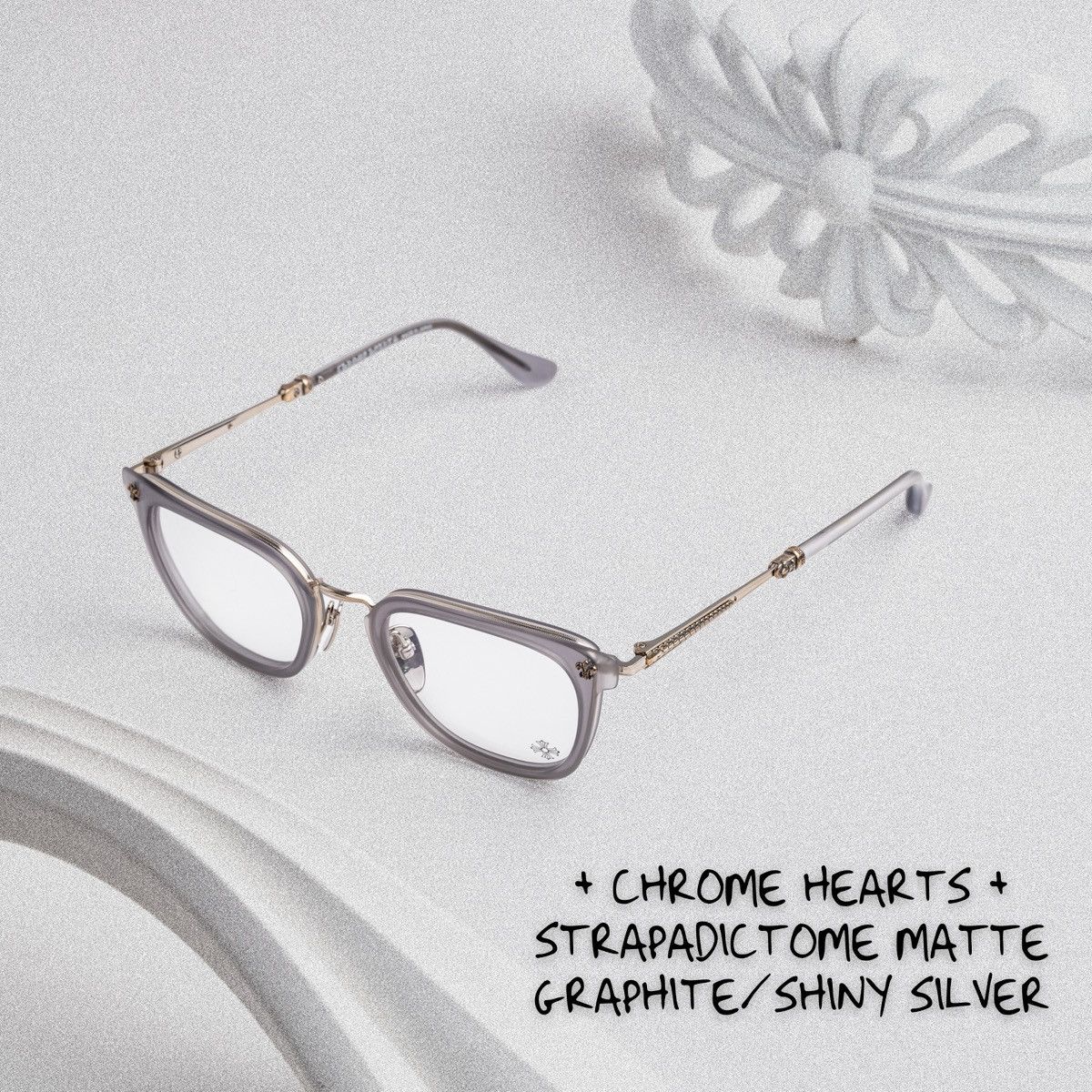 Chrome Hearts CHROME HEARTS STRAPADICTOME MATTE GRAPHITE SS GLASSES Size ONE SIZE - 1 Thumbnail