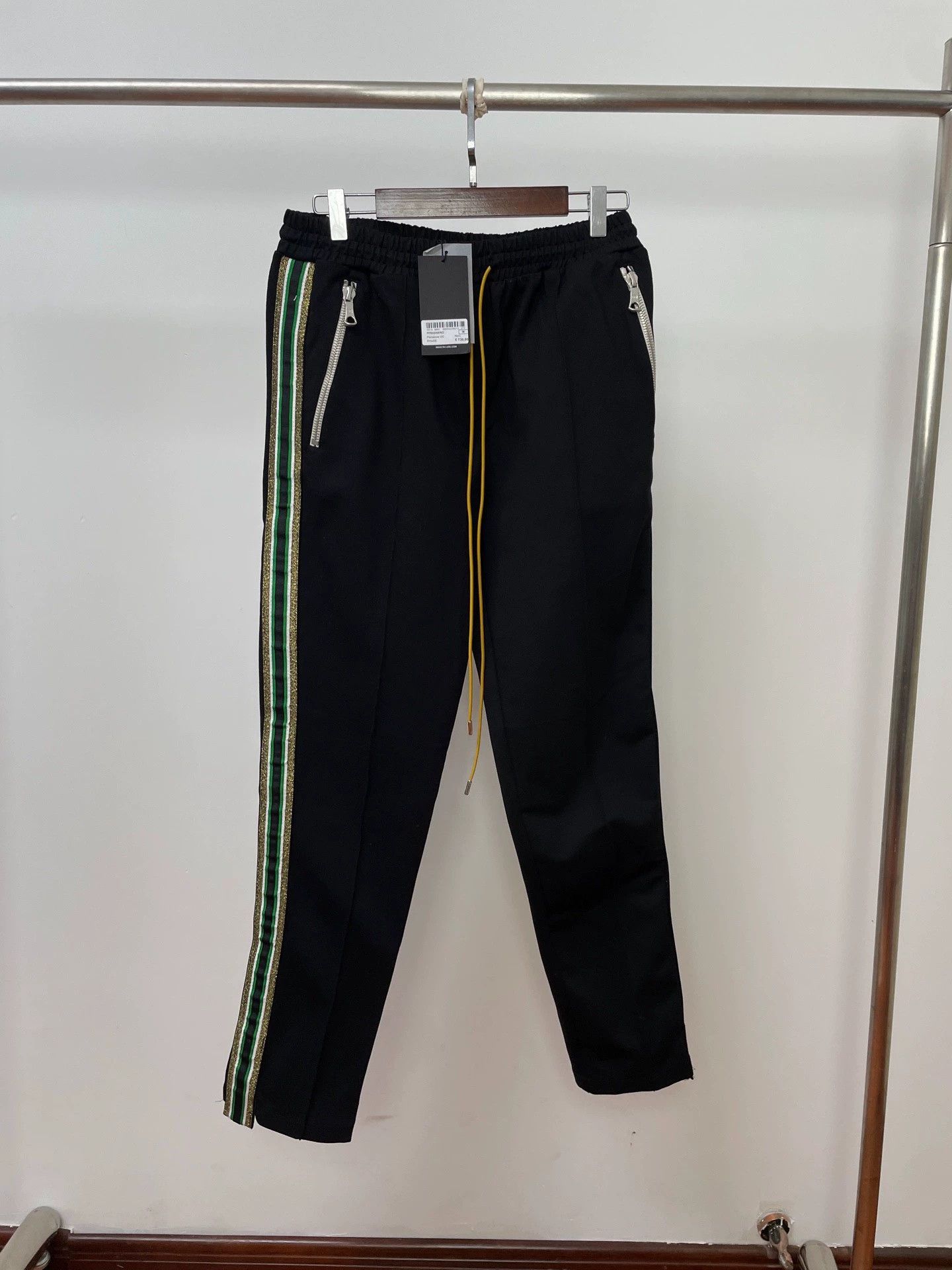 Rhude Rhude Gold-Green Drawstring Track Pants M Size 27" / US 4 / IT 40 - 1 Thumbnail