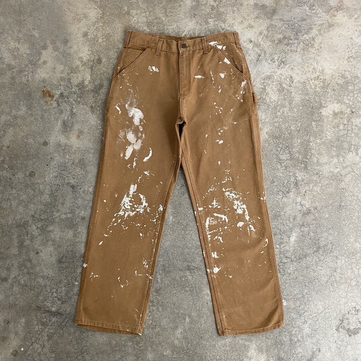 Carhartt Vintage Carhartt Faded Tan Splatter Painter Pants Size US 32 / EU 48 - 3 Thumbnail