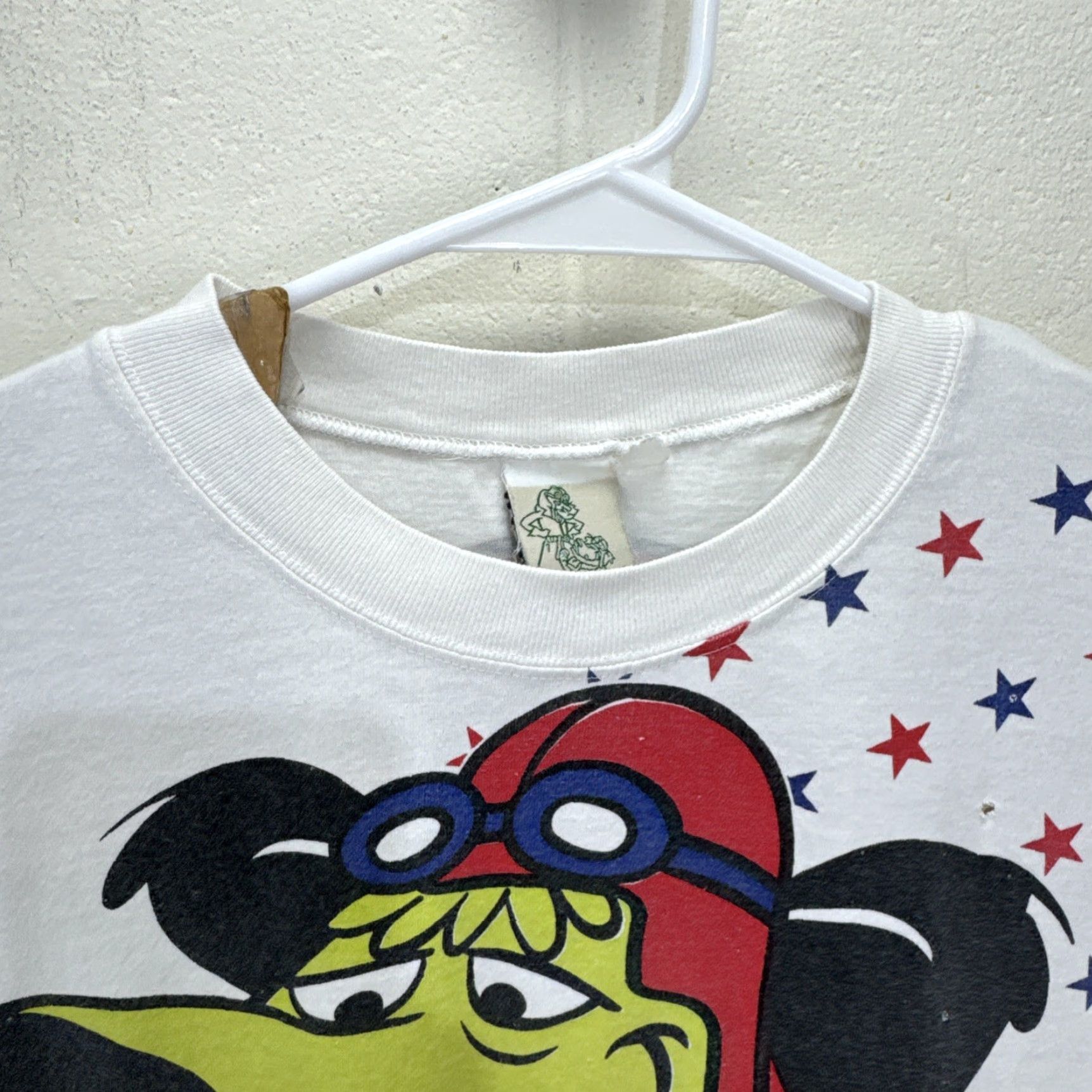 Vintage VINTAGE Wacky Racing Muttley Cartoon T-Shirt Men Large White 90s Hanna Barbera Retro Graphics Size US L / EU 52-54 / 3 - 5 Thumbnail