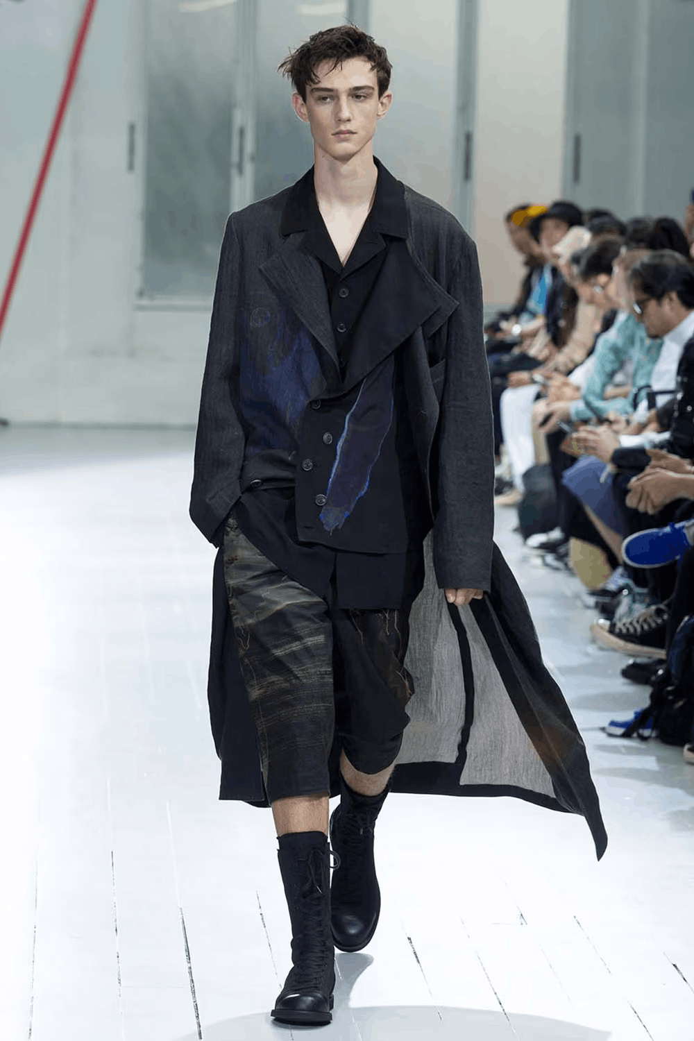 Yohji Yamamoto Yohji Yamamoto Pour Homme SS20 Runway Double Layered Coat Size US L / EU 52-54 / 3 - 4 Thumbnail